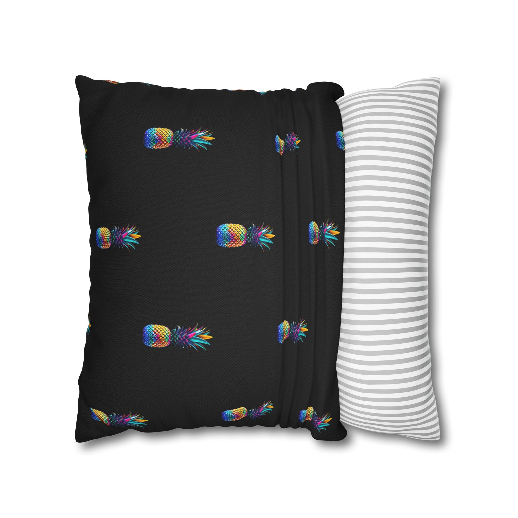 Spun Polyester Square Colorful Pineapple Pillowcase