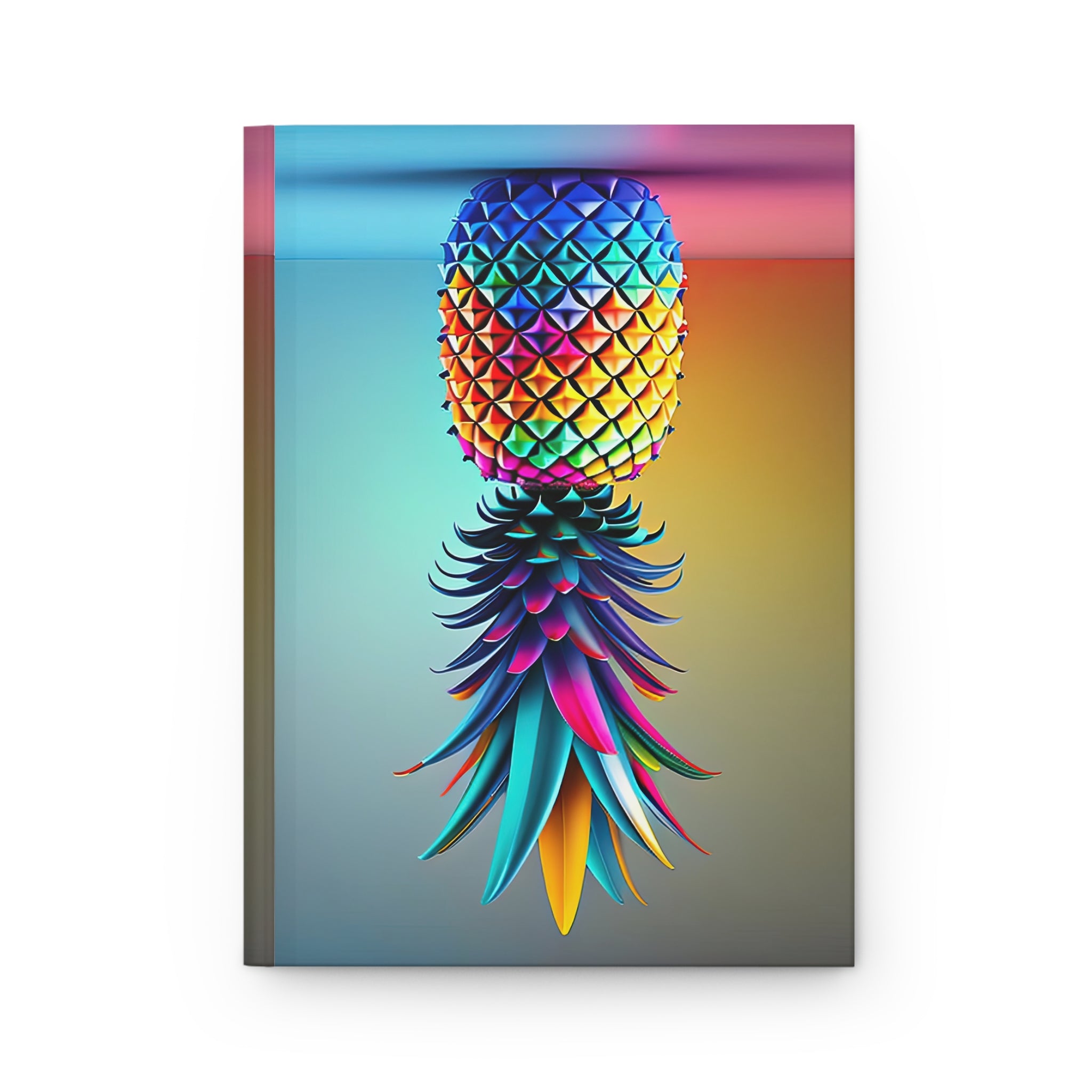 Vibrant Pineapple Hardcover Journal - Colorful Design for Creative Souls
