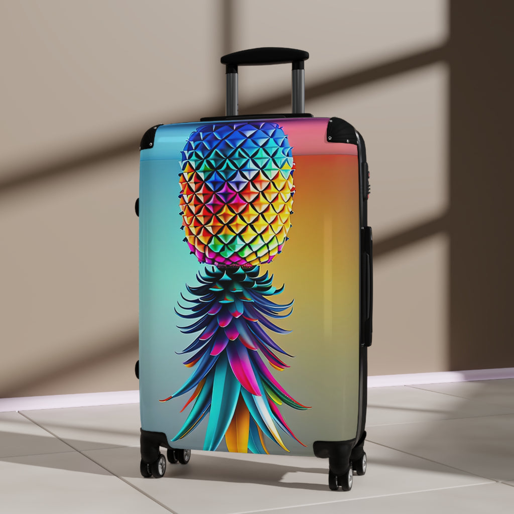 Colorful Pineapple Suitcase – Stylish Travel Luggage for Adventurers