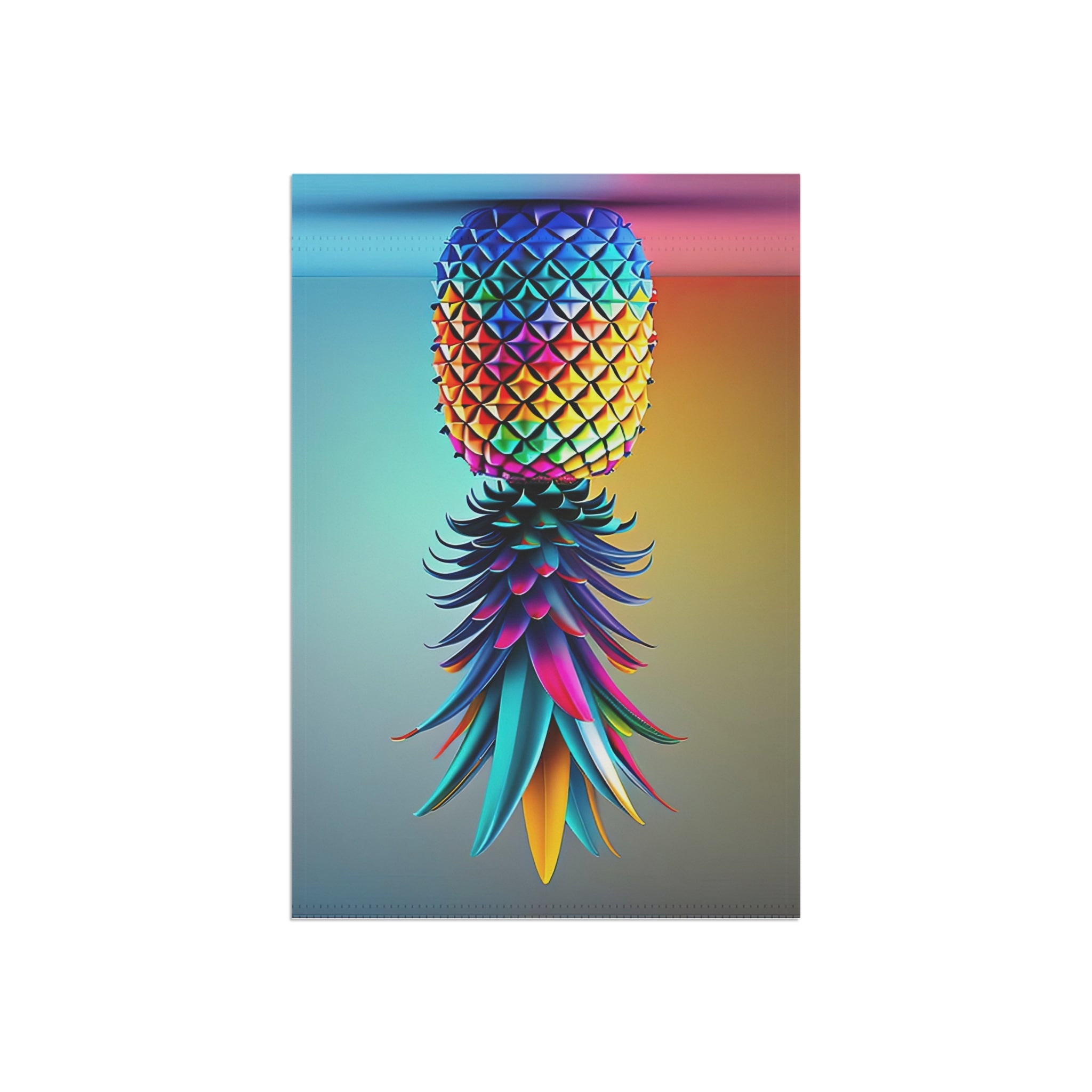 Colorful Pineapple Garden Banner - Vibrant Outdoor Decor