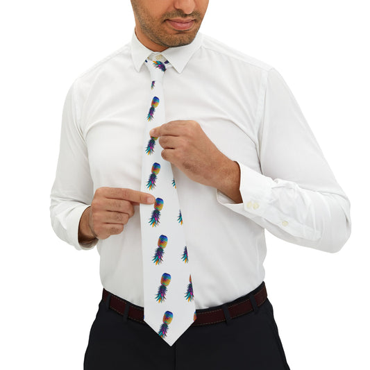 Necktie - Wicked Colorful Upside Down Pineapple Design