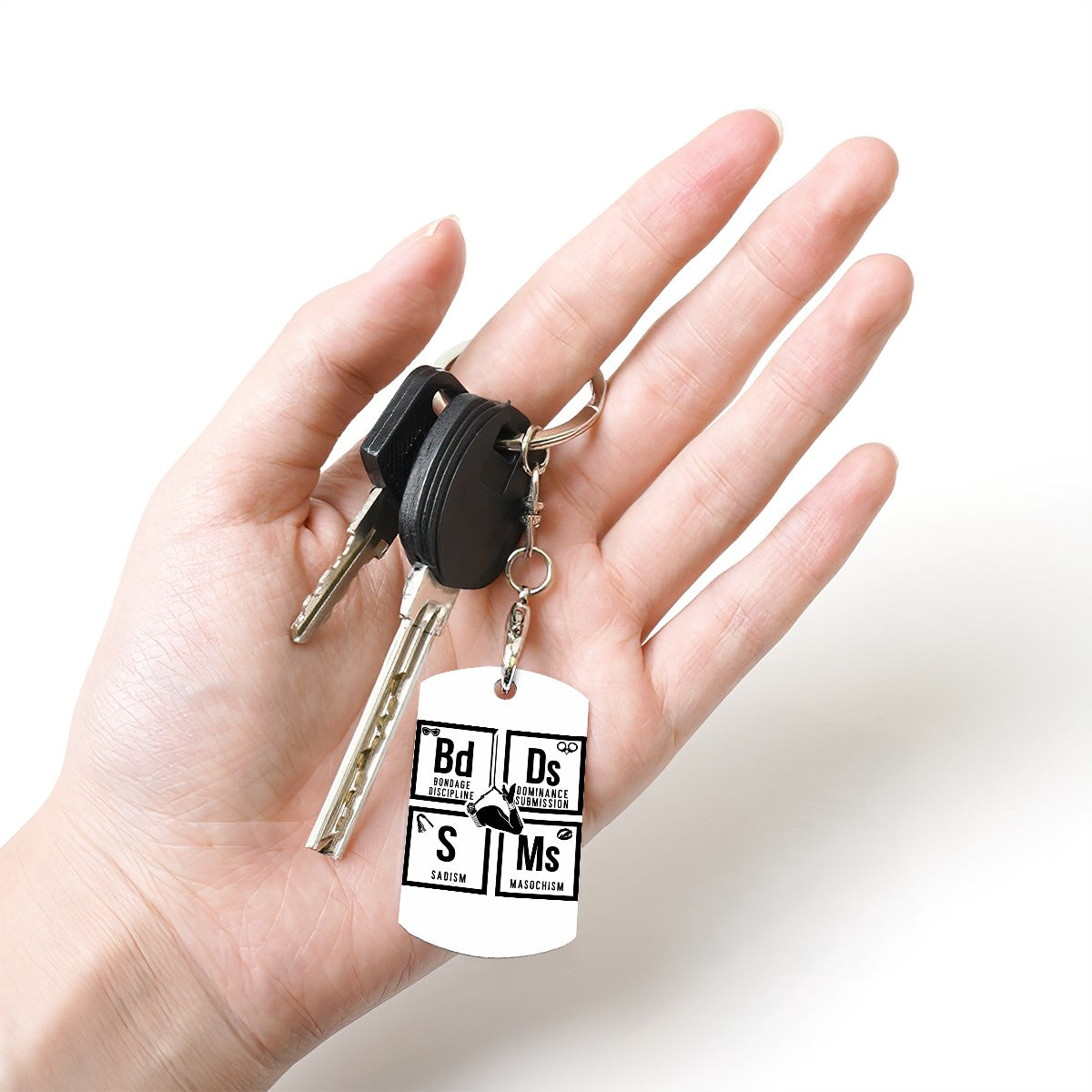 BDSM Metal Keychain