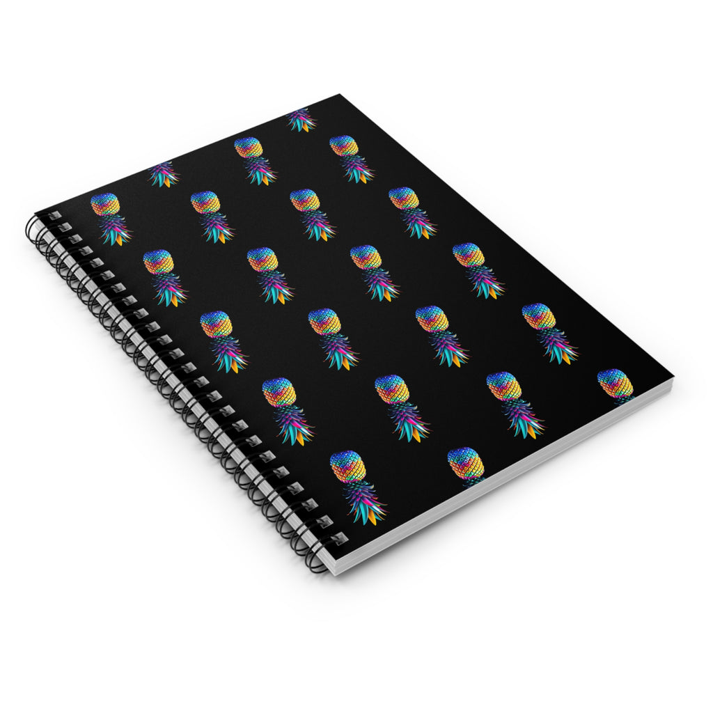 Colorful Pineapple Spiral Notebook - Ruled Lines for Creative Minds