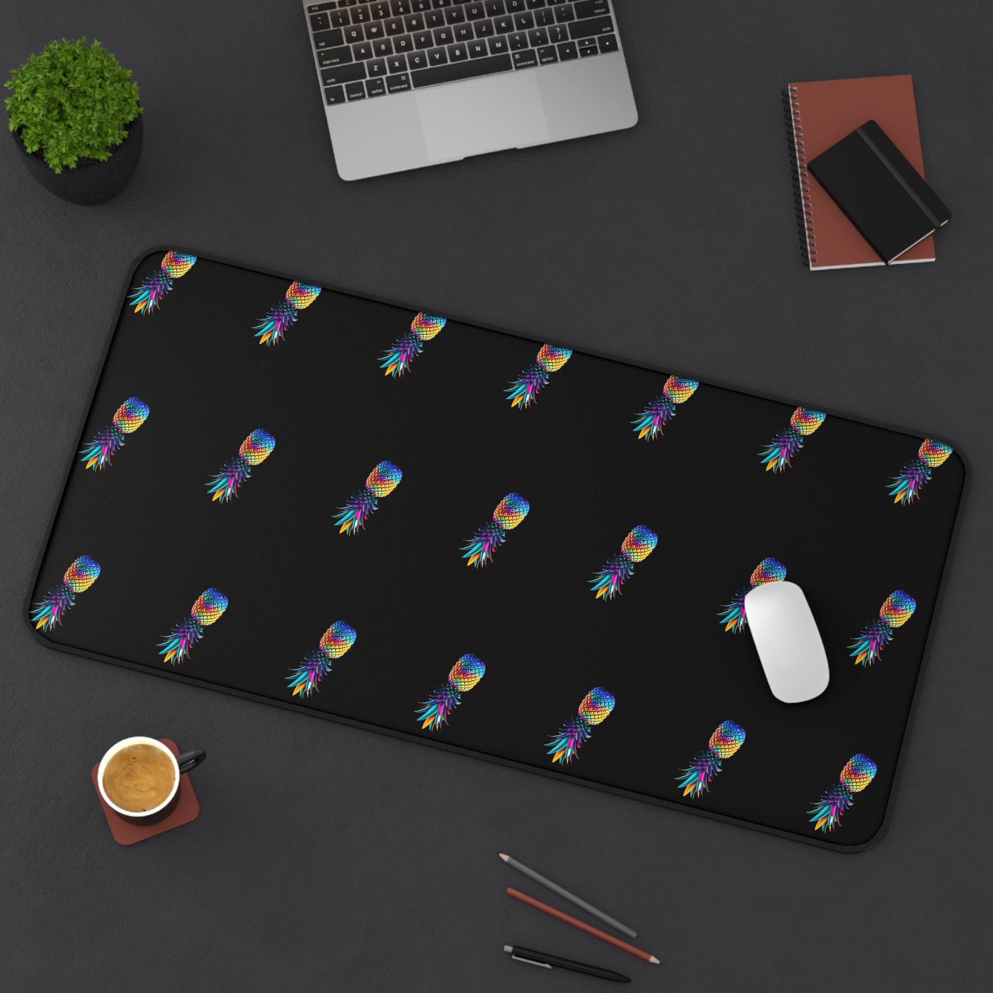 Mousepad Desk Mat - Colorful Upside Down Pineapple Design