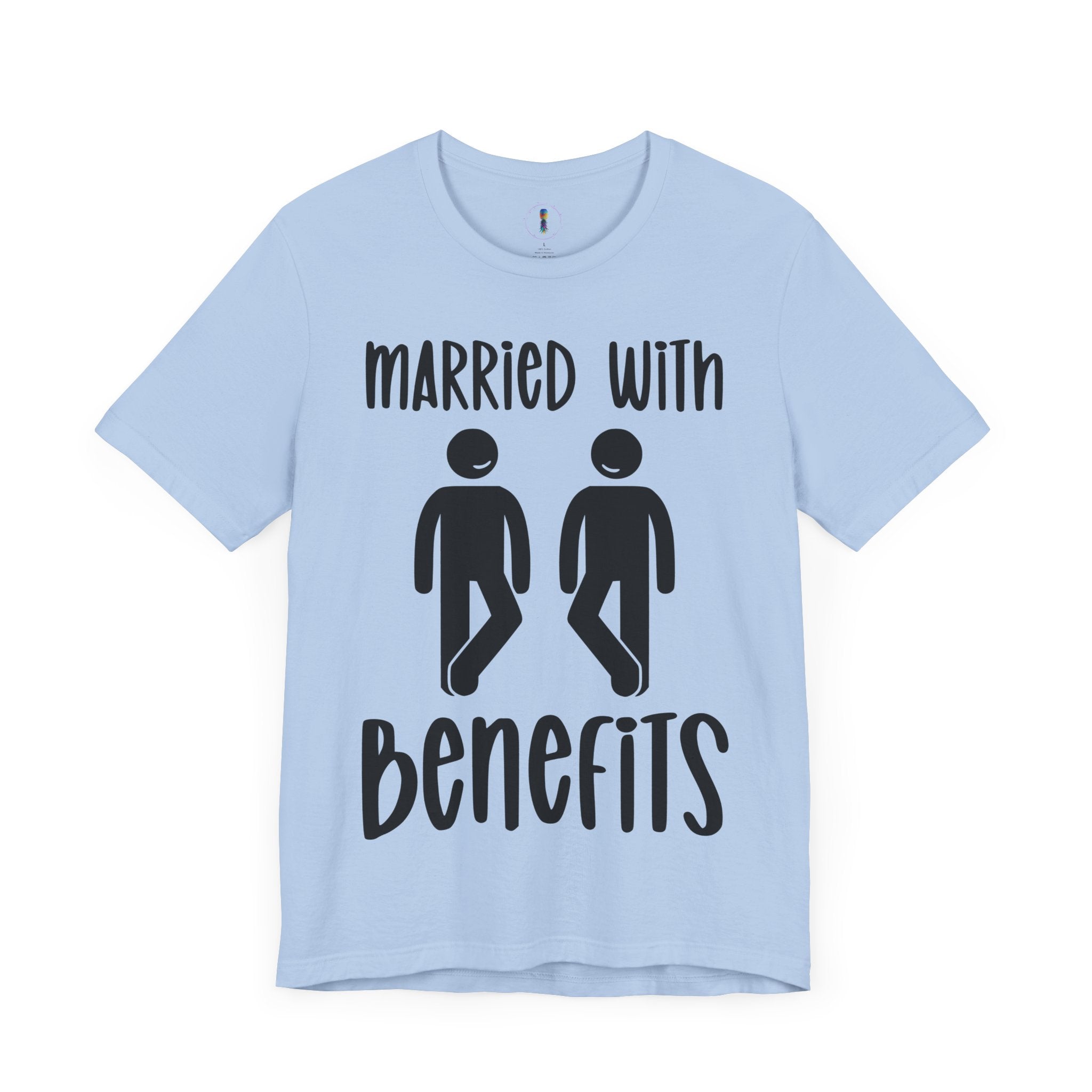 Funny 'Married with Benefits' Unisex Jersey Tee - Perfect for Couples & Anniversaries