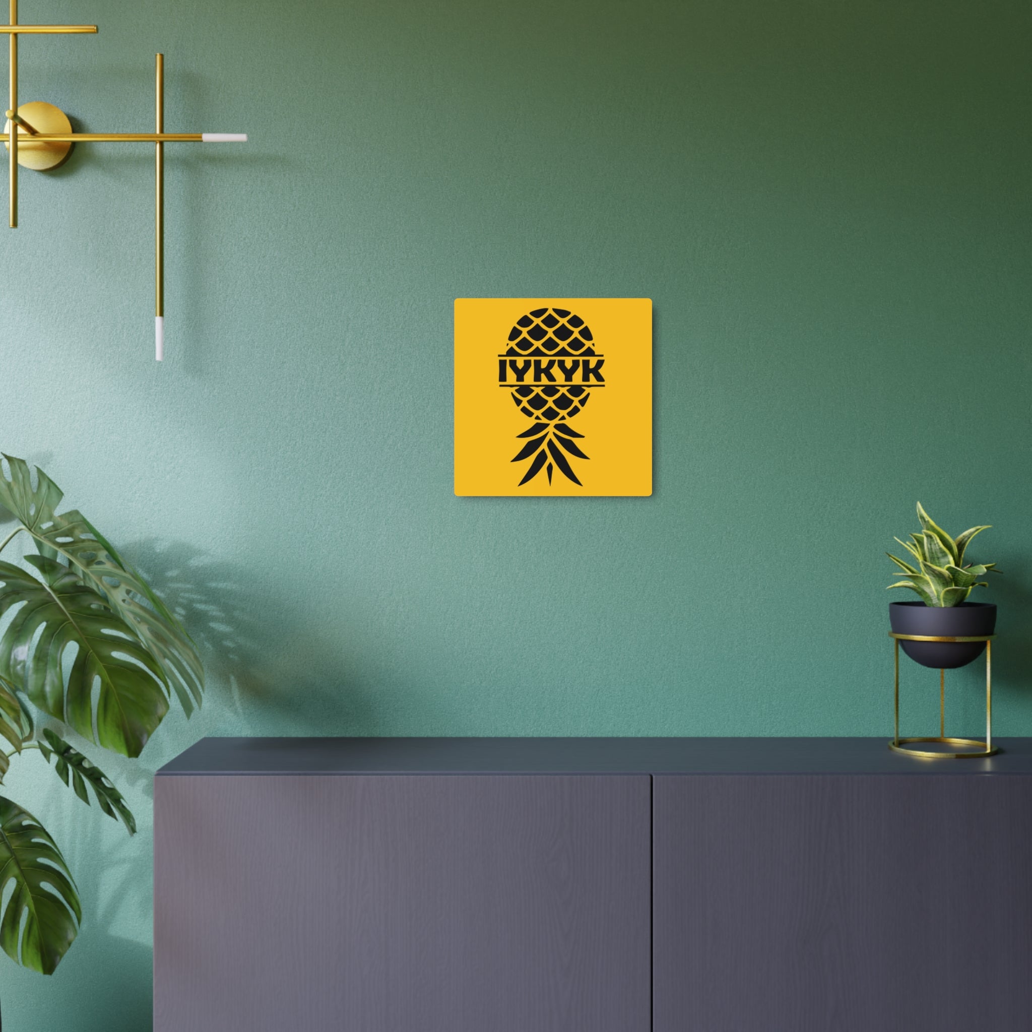 Funny IYKYK Pineapple Metal Art Sign for Home Decor