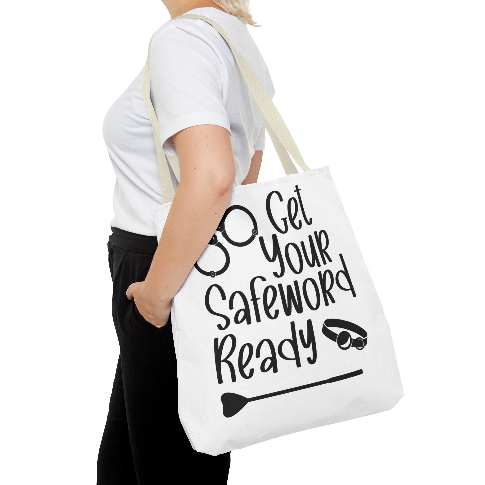 Get Your Safeword Ready Tote Bag - Fun & Playful Carryall for Kinky Adventures, Ideal for Couples & BDSM Enthusiasts