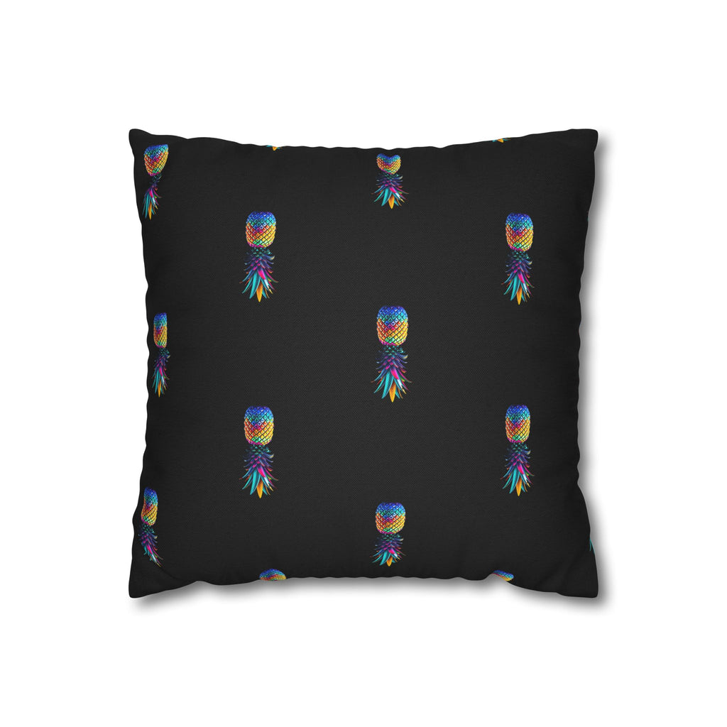 Spun Polyester Square Colorful Pineapple Pillowcase