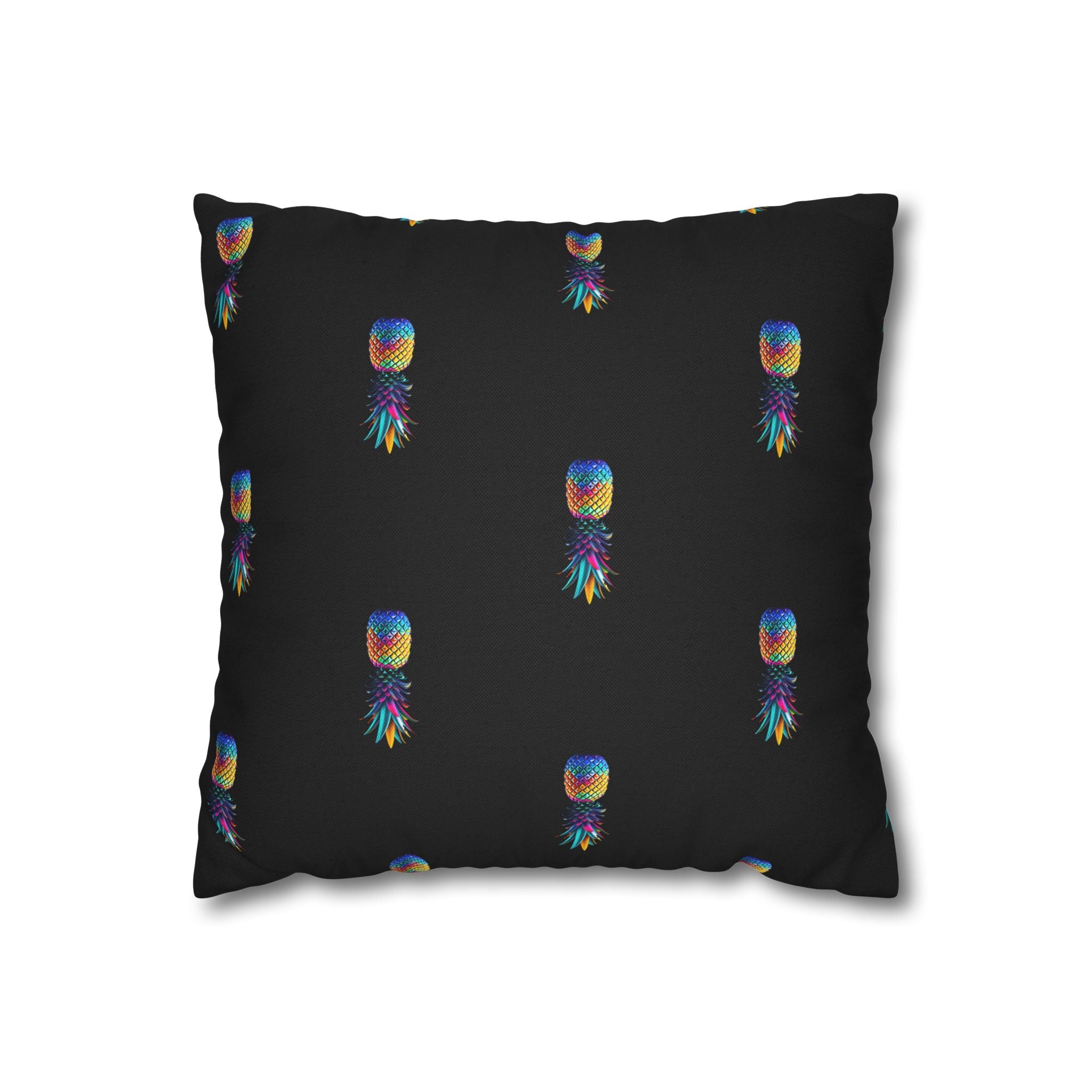 Spun Polyester Square Colorful Pineapple Pillowcase