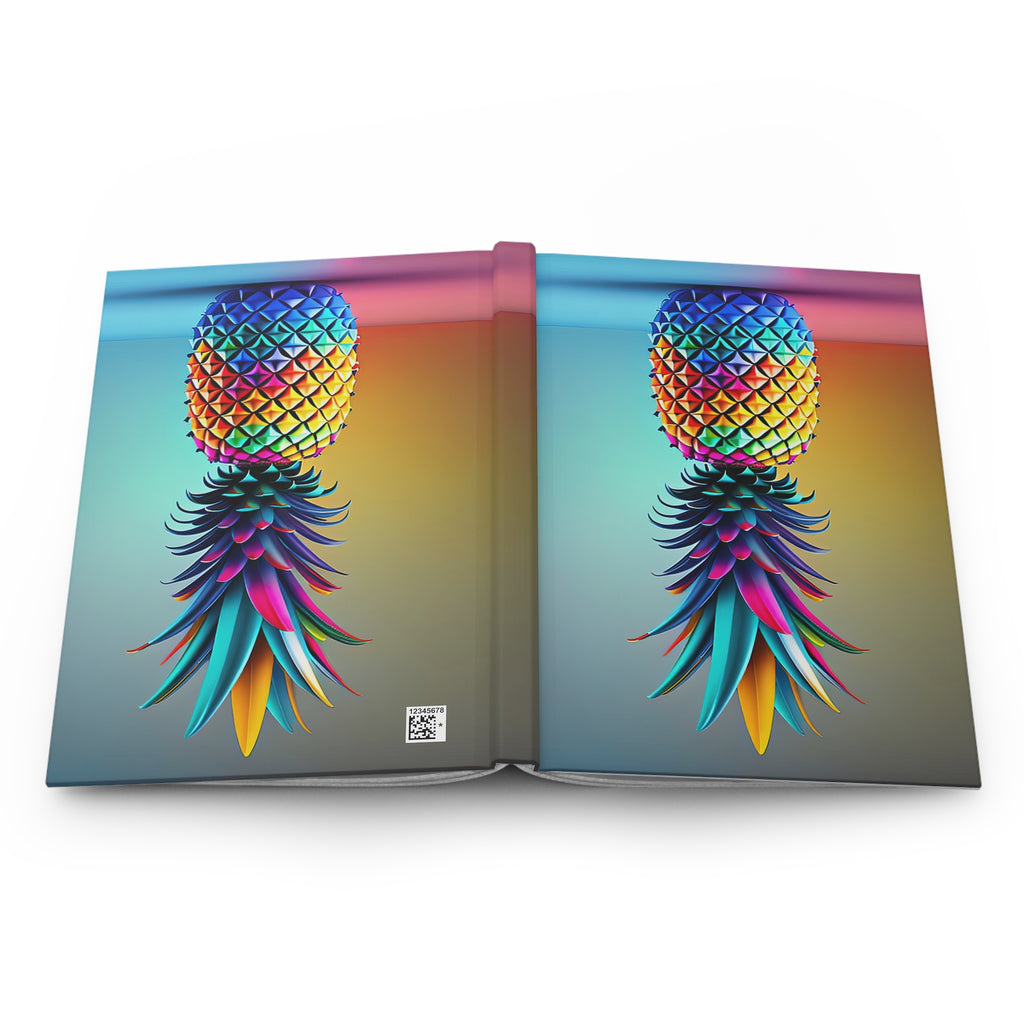 Vibrant Pineapple Hardcover Journal - Colorful Design for Creative Souls