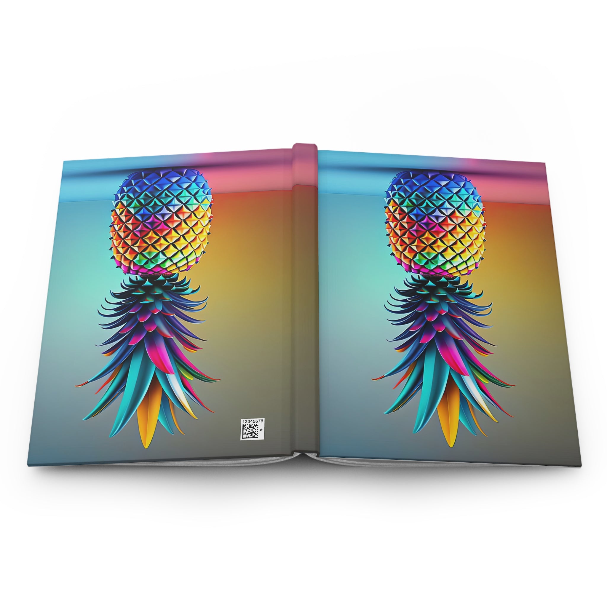 Vibrant Pineapple Hardcover Journal - Colorful Design for Creative Souls