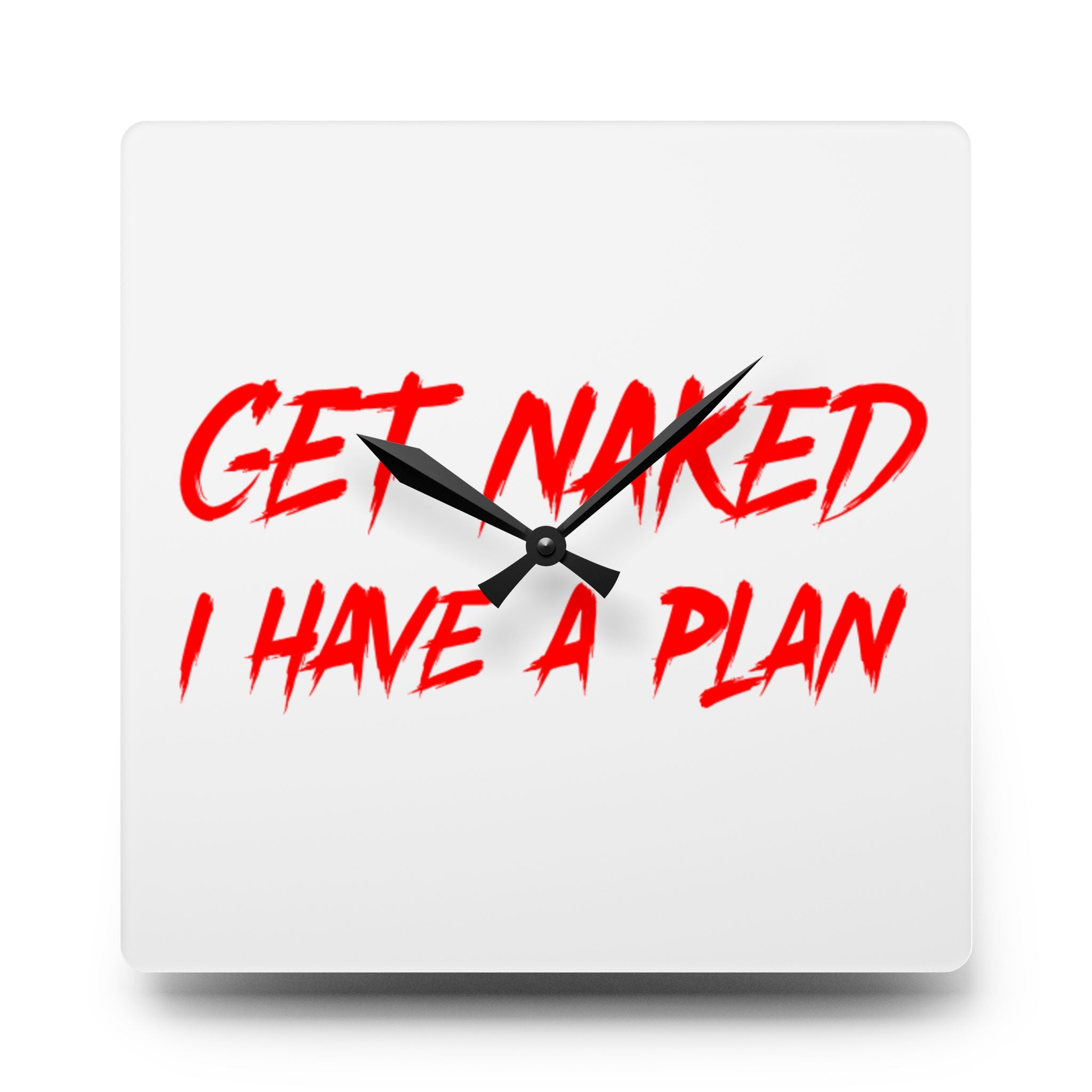 Get Naked Wall Clock – Fun Acrylic Timepiece for Bathroom Decor
