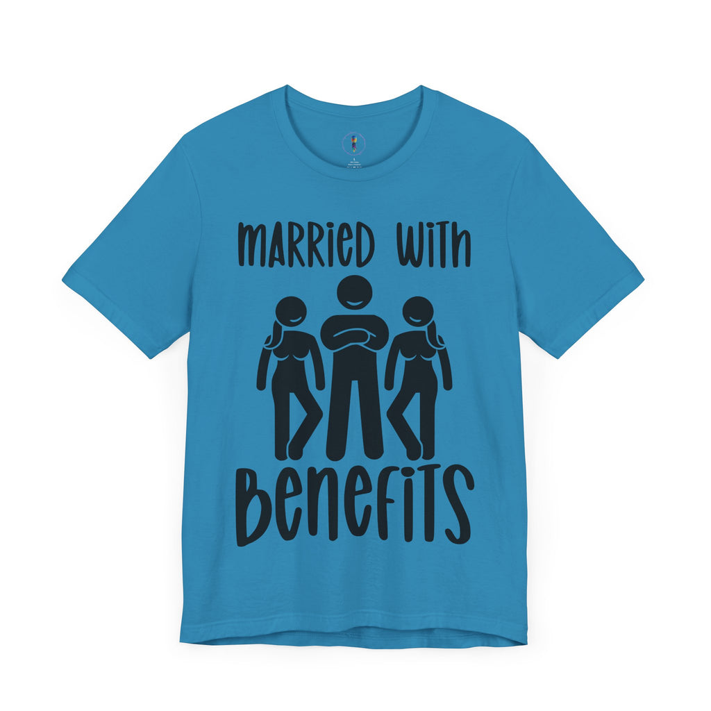Casual Unisex Tee - "Married With Benefits" Fun Graphic Shirt