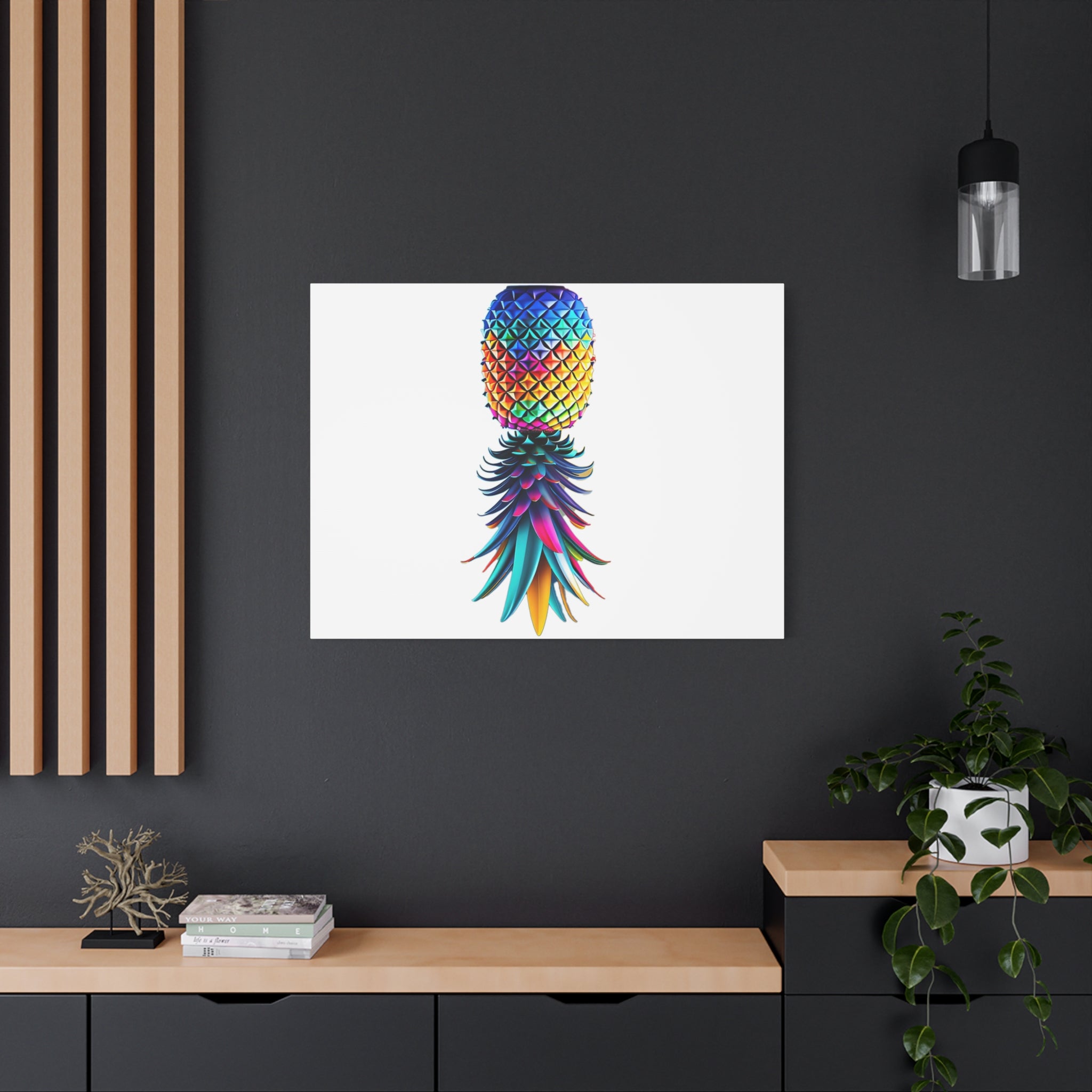 Canvas Print - Colorful Upside Down Pineapple