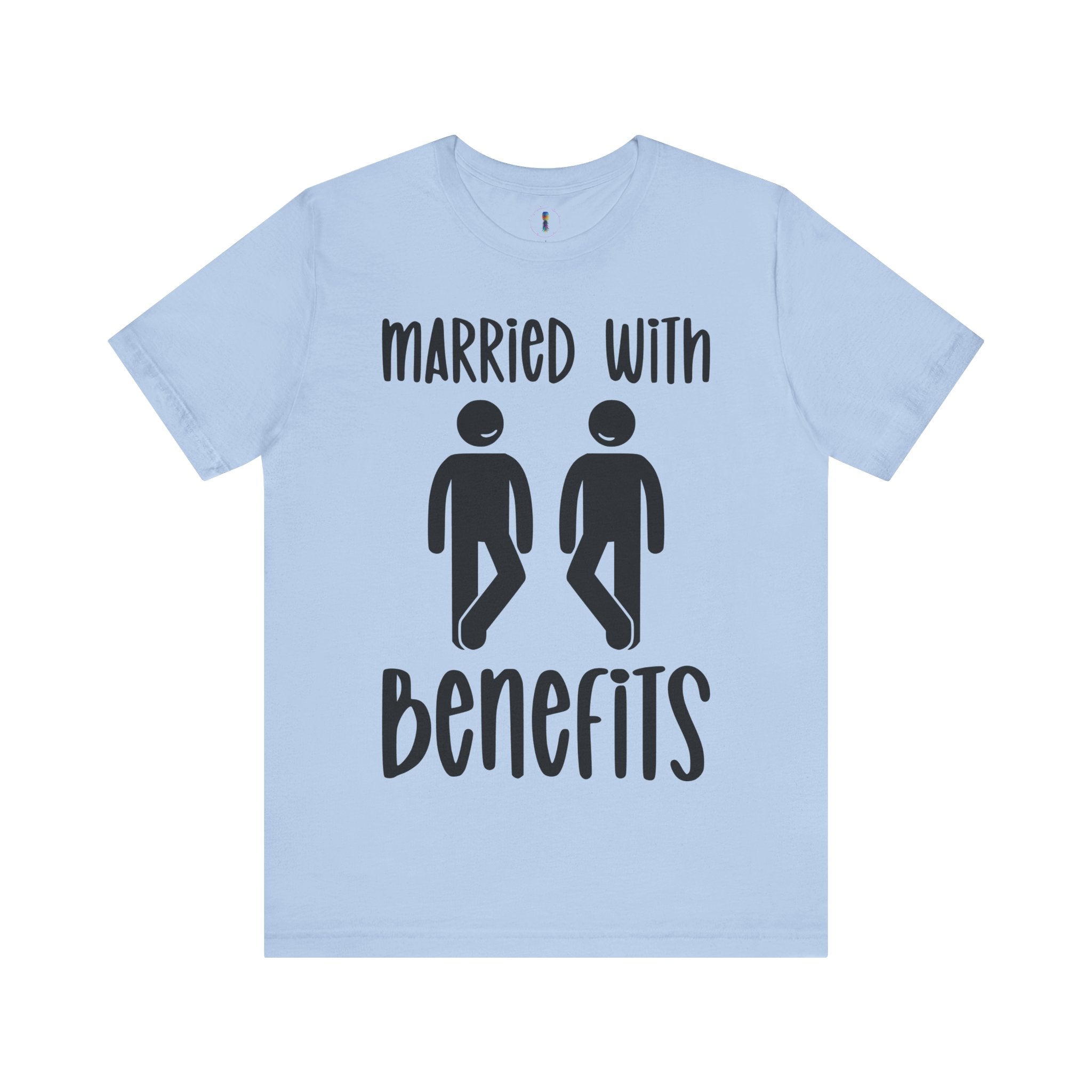Funny 'Married with Benefits' Unisex Jersey Tee - Perfect for Couples & Anniversaries