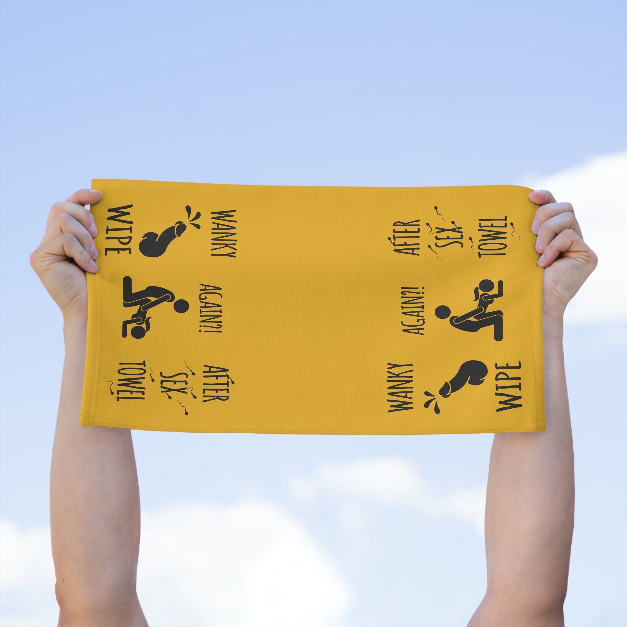 Funny Rally Towel for Couples - After Sex Wipe Towel (Yellow)