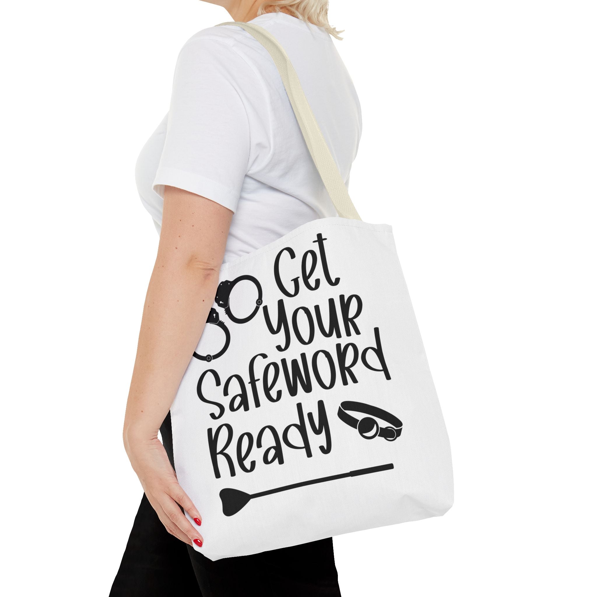 Get Your Safeword Ready Tote Bag - Fun & Playful Carryall for Kinky Adventures, Ideal for Couples & BDSM Enthusiasts