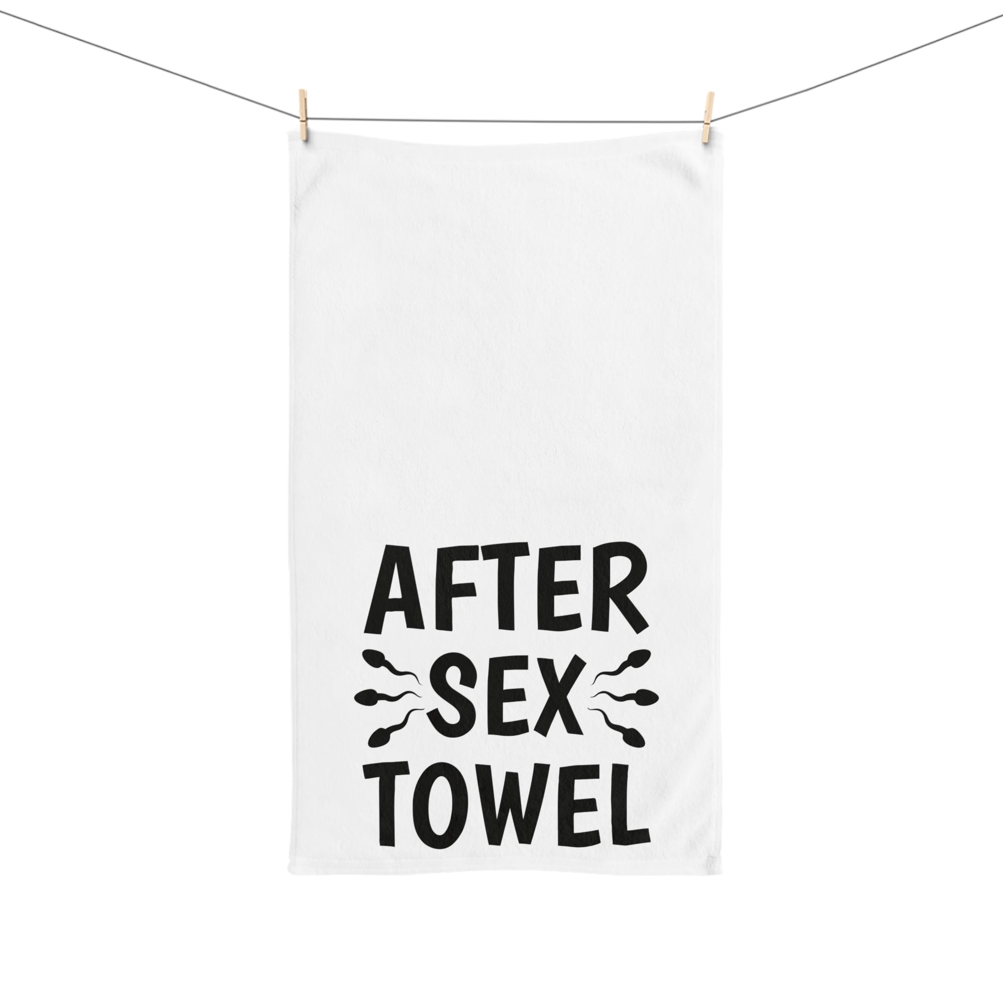 Humorous After Sex Hand Towel - Fun Bathroom Accessory for Couples