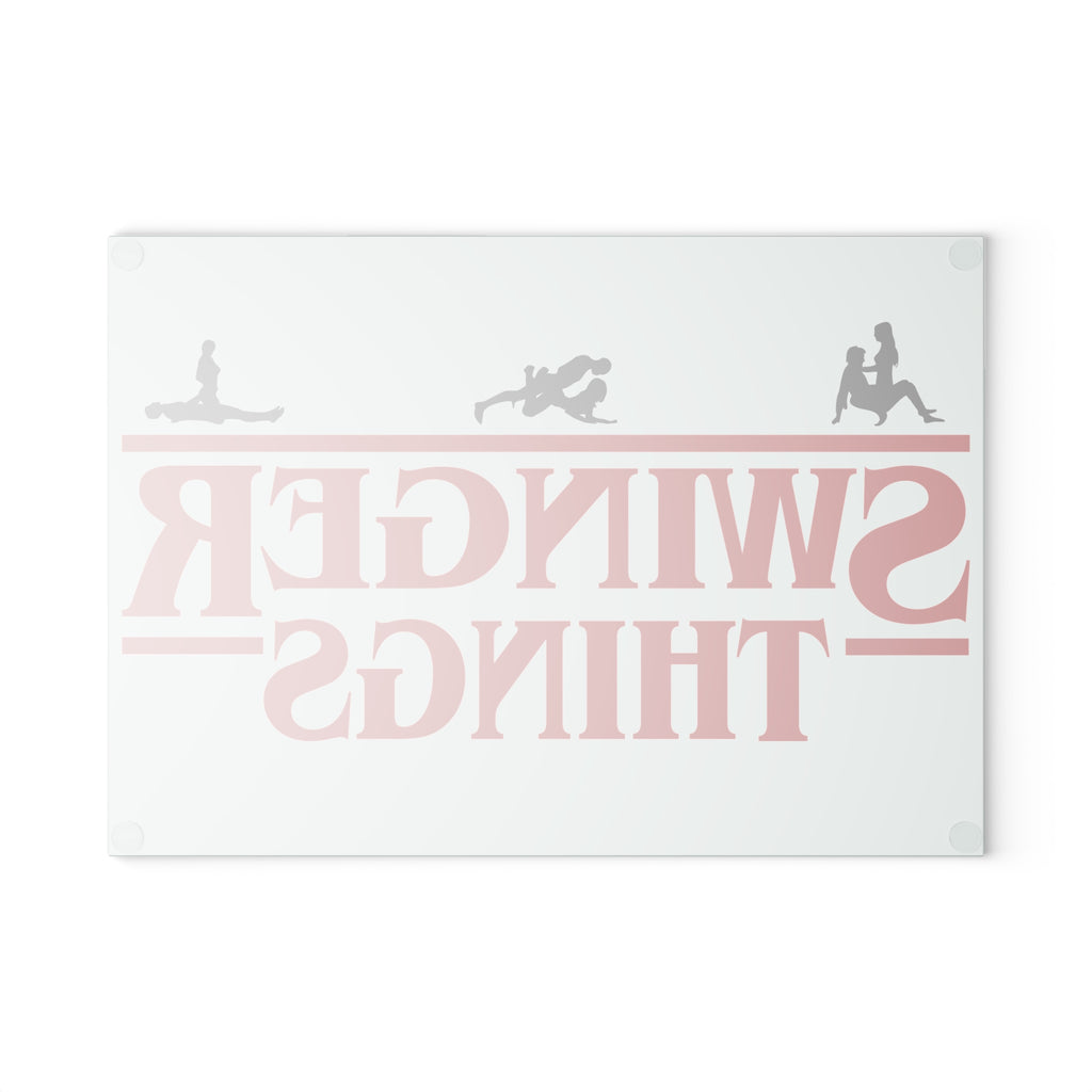 Funny Glass Cutting Board - 'Swinger Things' Kitchen Decor for Entertaining & Gifts