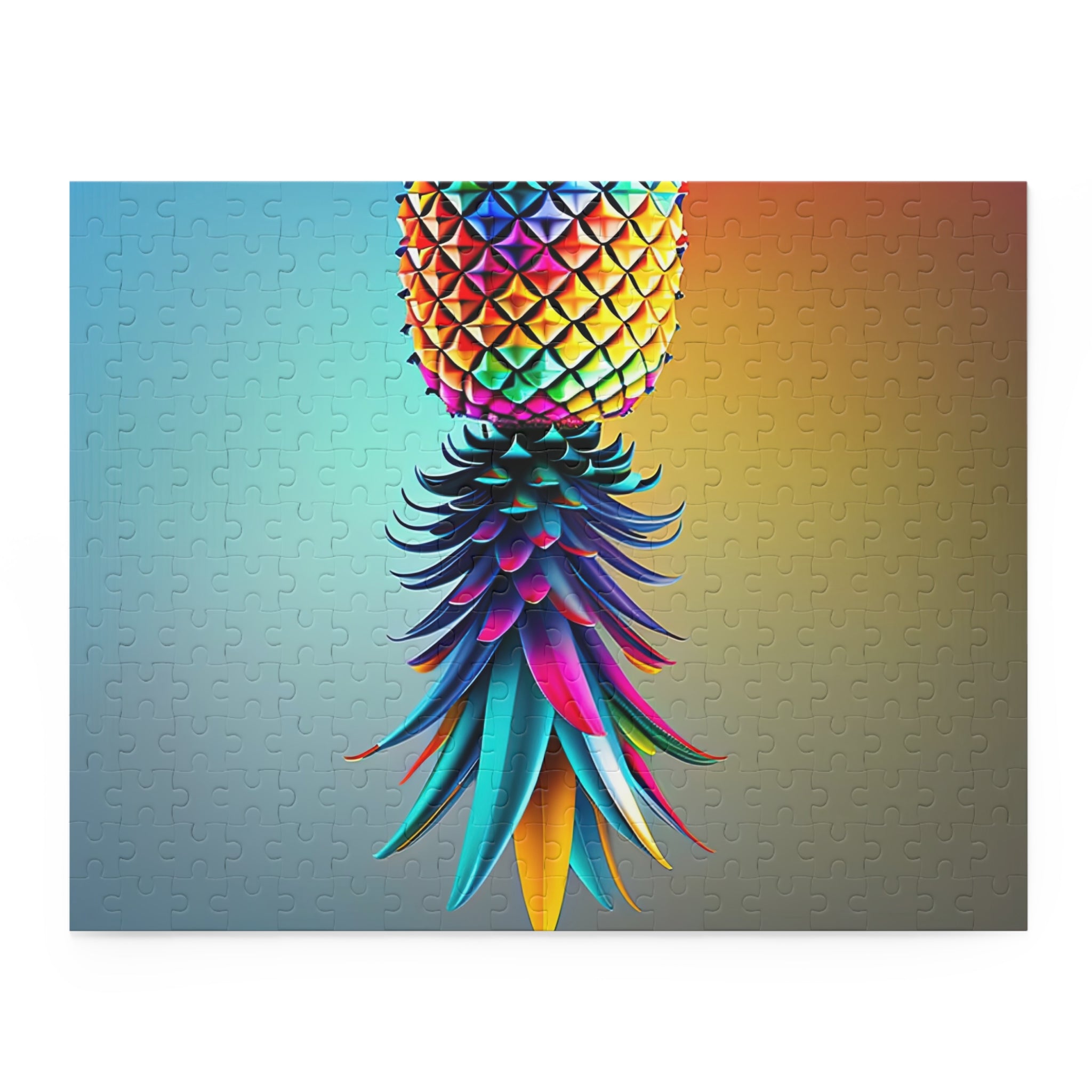 Vibrant Pineapple Puzzle - 120, 252, 500-Piece Colorful Tropical Jigsaw