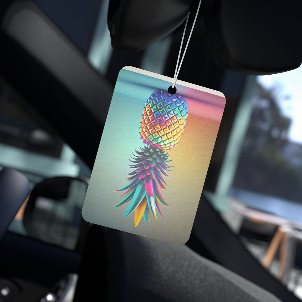 Vibrant Pineapple Car Air Freshener - Tropical Scented Decor for Your Ride