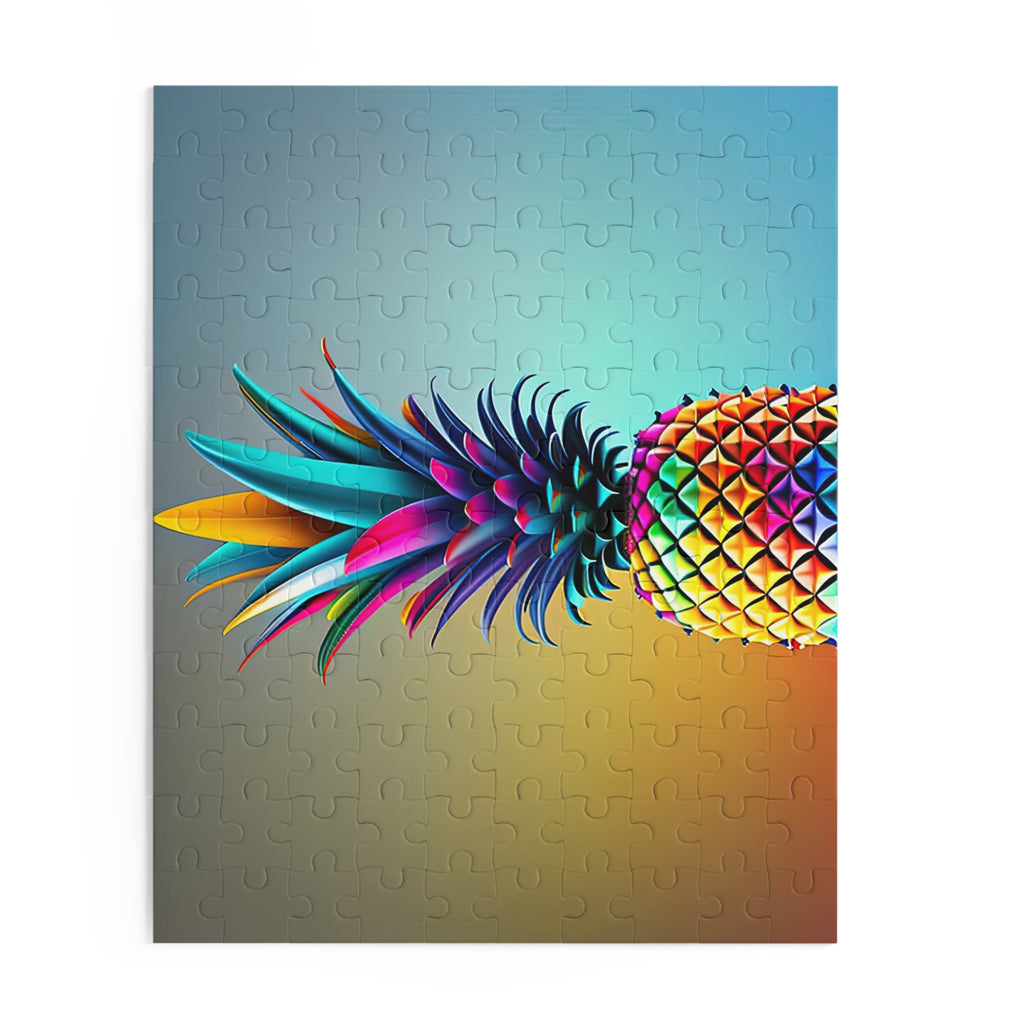 Vibrant Pineapple Puzzle - 120, 252, 500-Piece Colorful Tropical Jigsaw