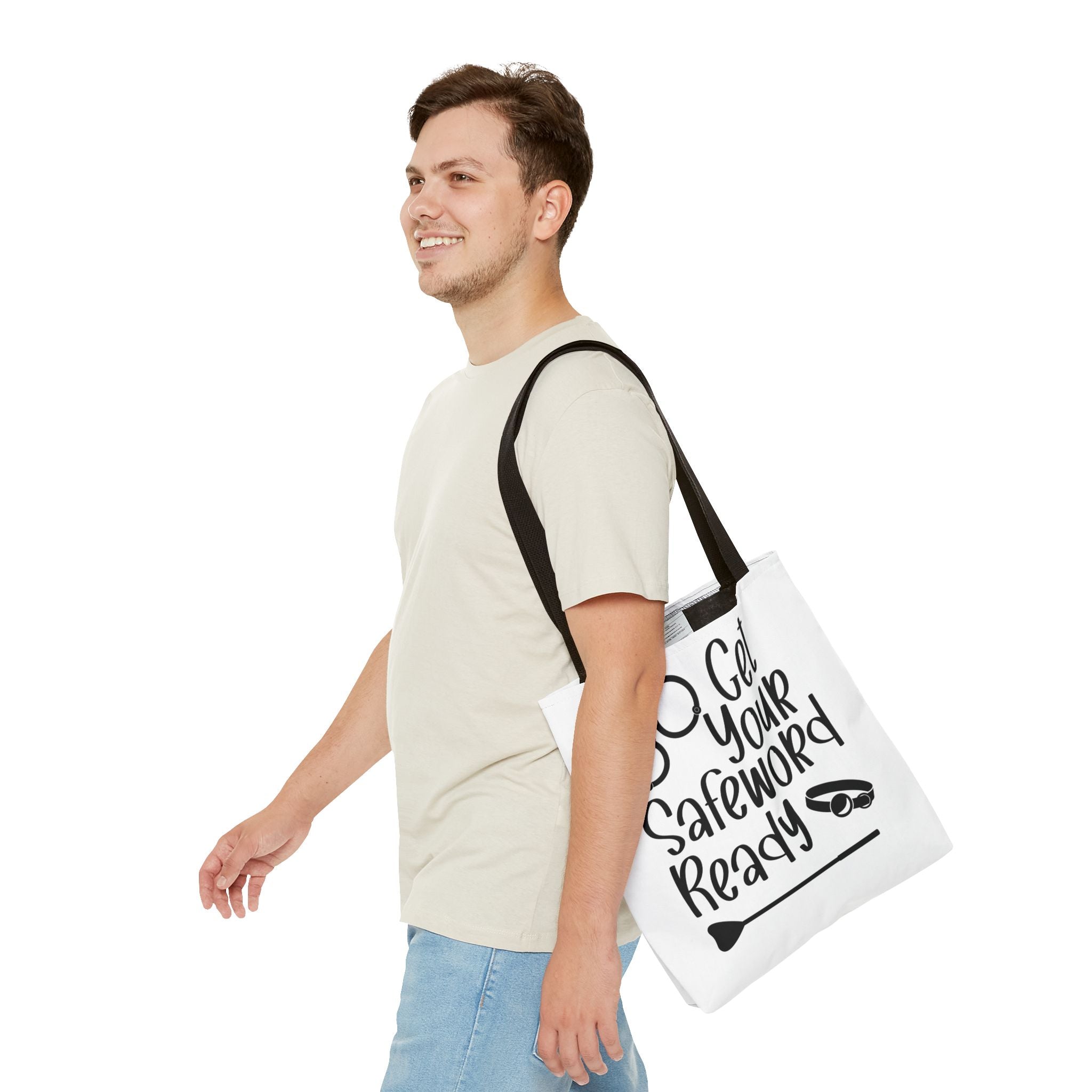 Get Your Safeword Ready Tote Bag - Fun & Playful Carryall for Kinky Adventures, Ideal for Couples & BDSM Enthusiasts