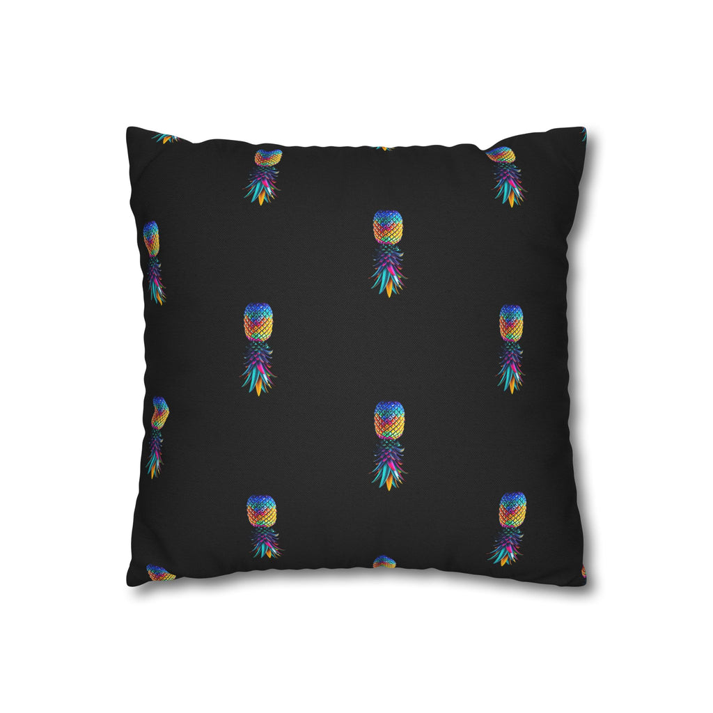 Spun Polyester Square Colorful Pineapple Pillowcase