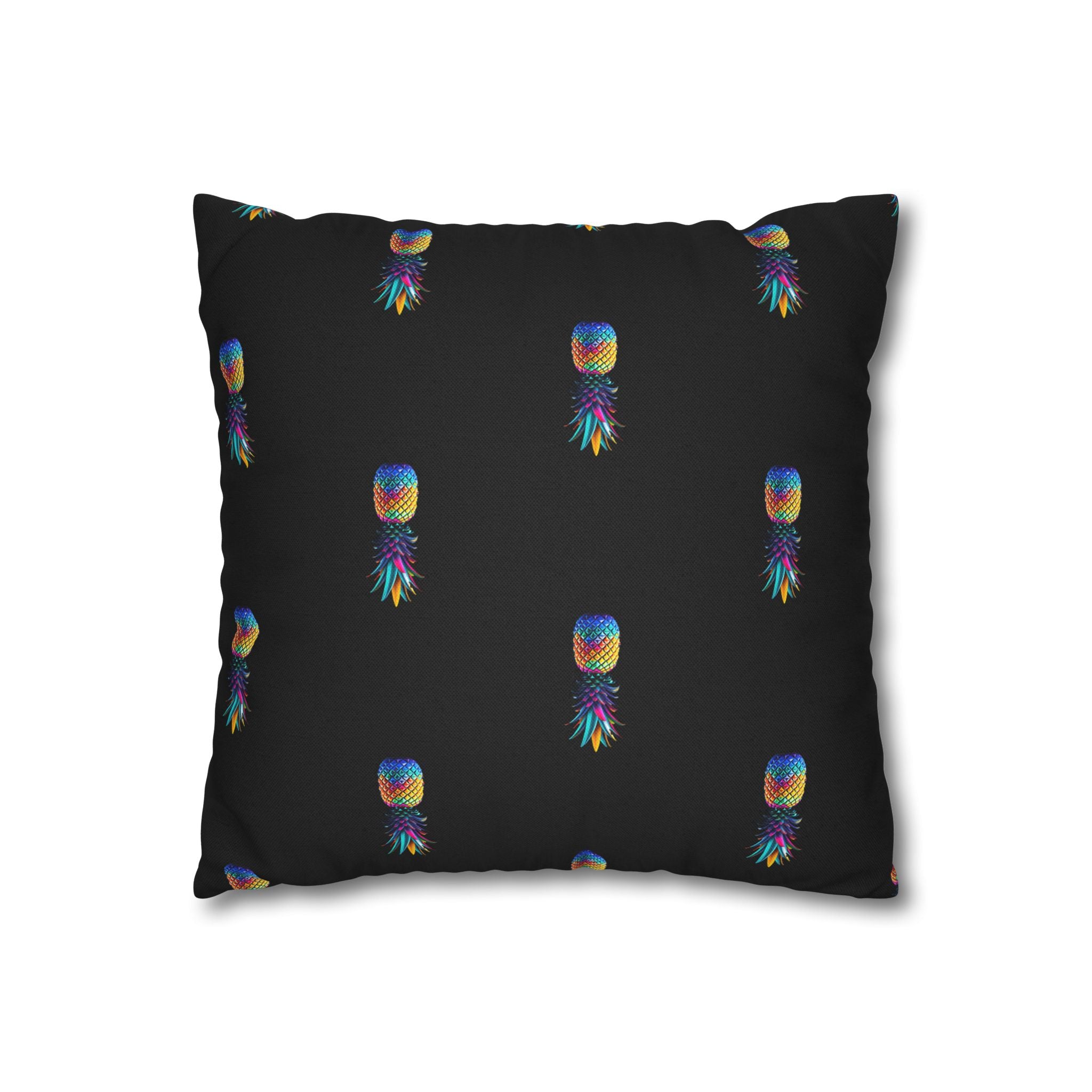 Spun Polyester Square Colorful Pineapple Pillowcase