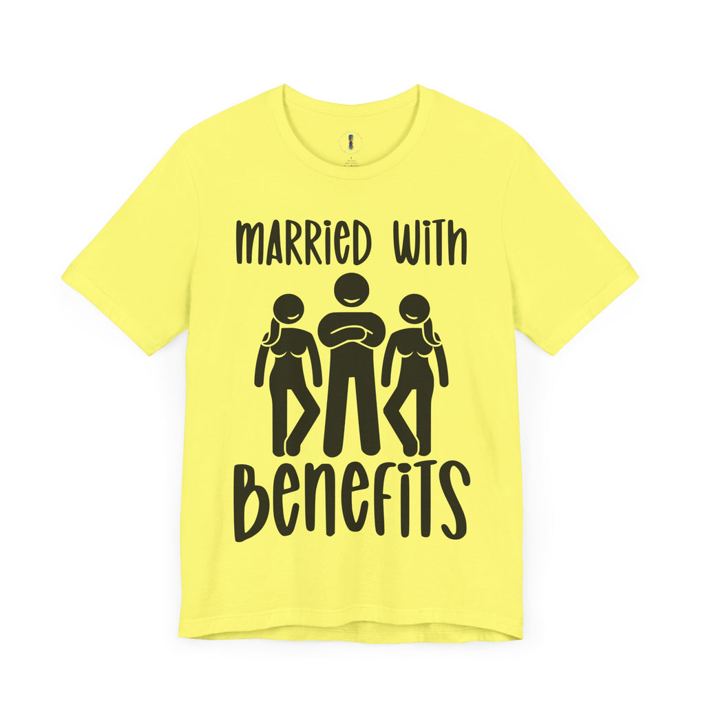 Casual Unisex Tee - "Married With Benefits" Fun Graphic Shirt