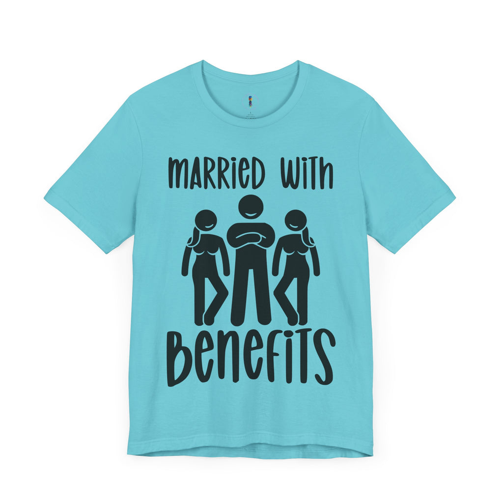 Casual Unisex Tee - "Married With Benefits" Fun Graphic Shirt