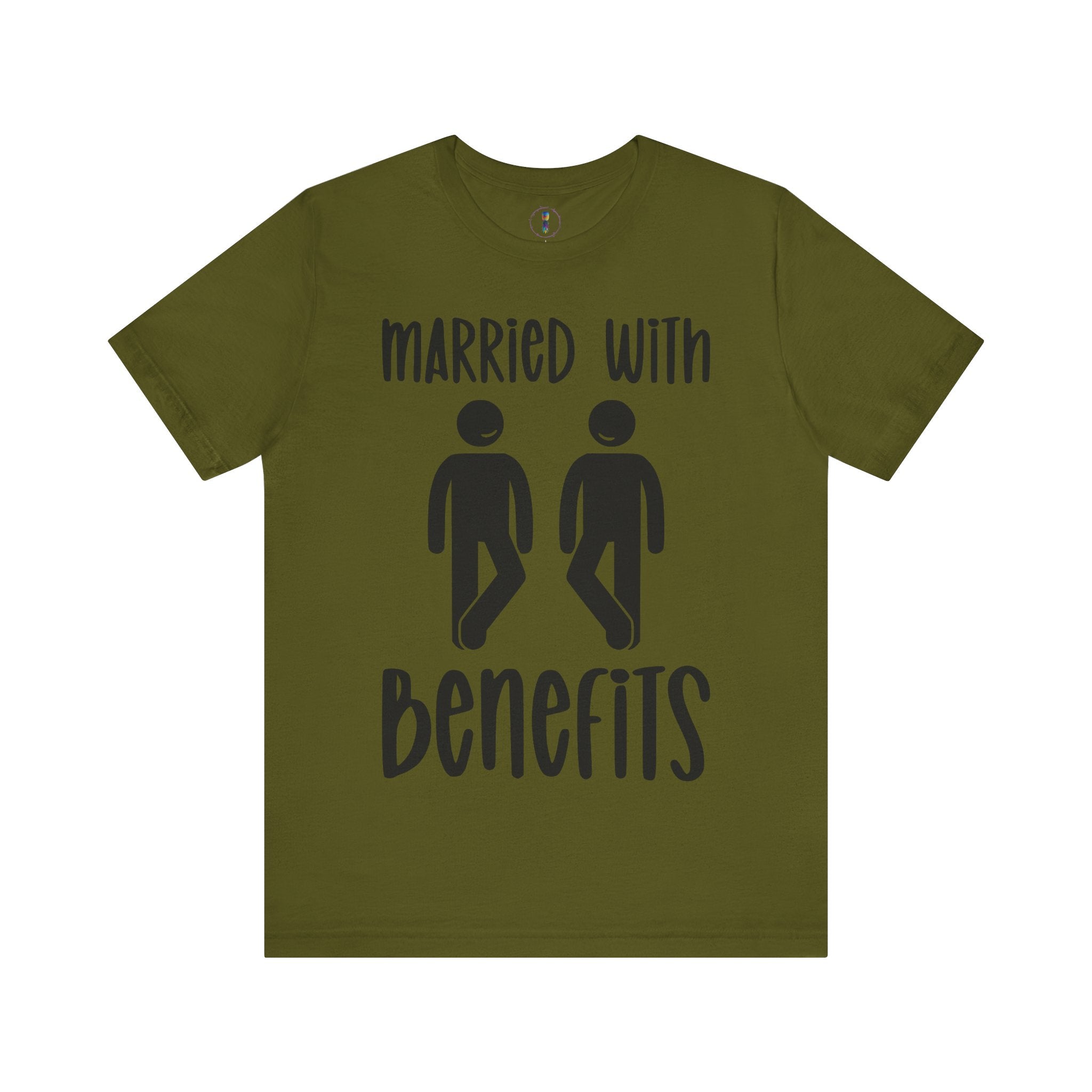 Funny 'Married with Benefits' Unisex Jersey Tee - Perfect for Couples & Anniversaries