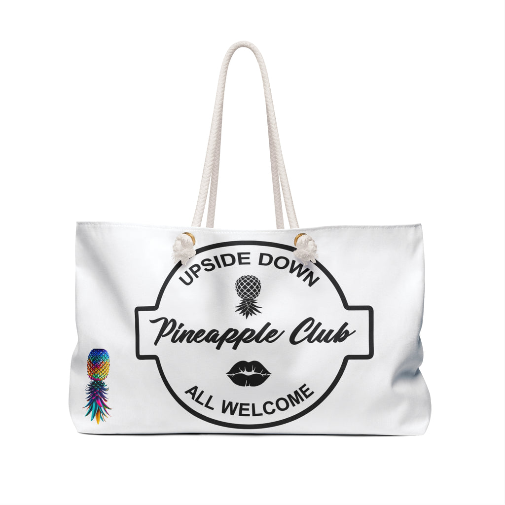 Pineapple Club Weekender Bag - Stylish Travel Tote for Adventurers with Technicolor Pineapple