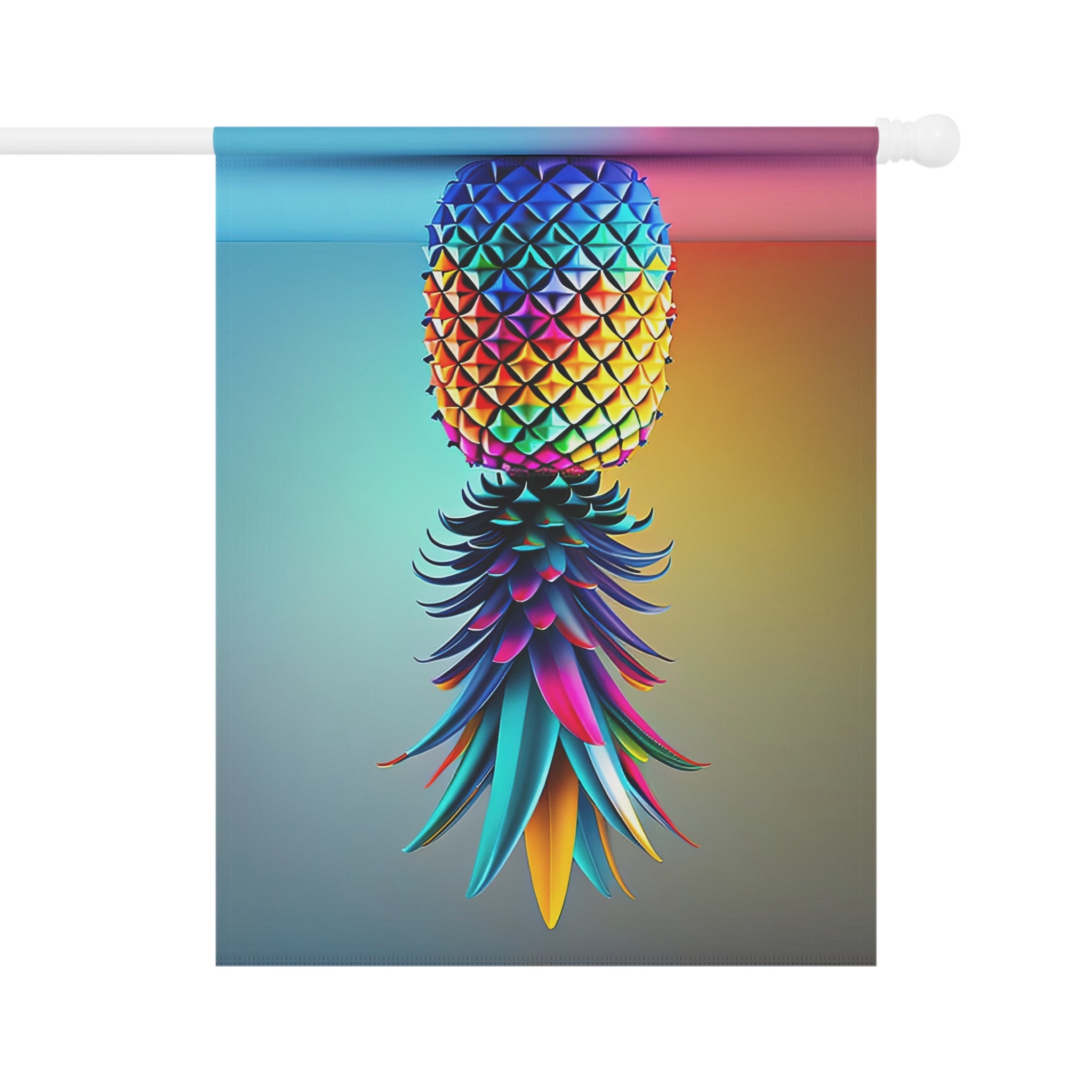 Colorful Pineapple Garden Banner - Vibrant Outdoor Decor