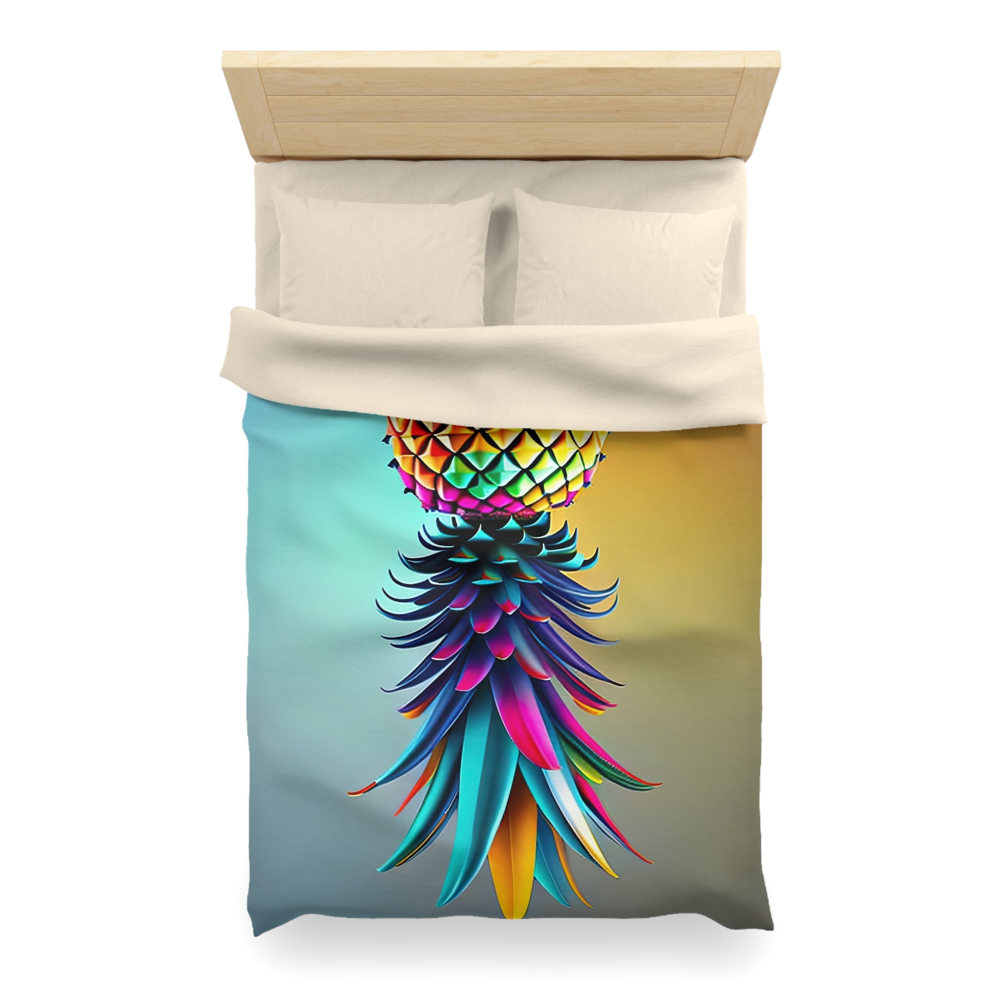 Vibrant Pineapple Microfiber Duvet Cover – Tropical Home Decor