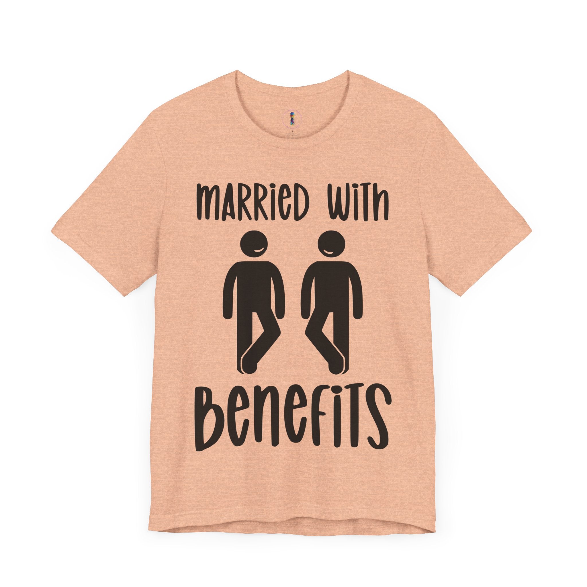 Funny 'Married with Benefits' Unisex Jersey Tee - Perfect for Couples & Anniversaries