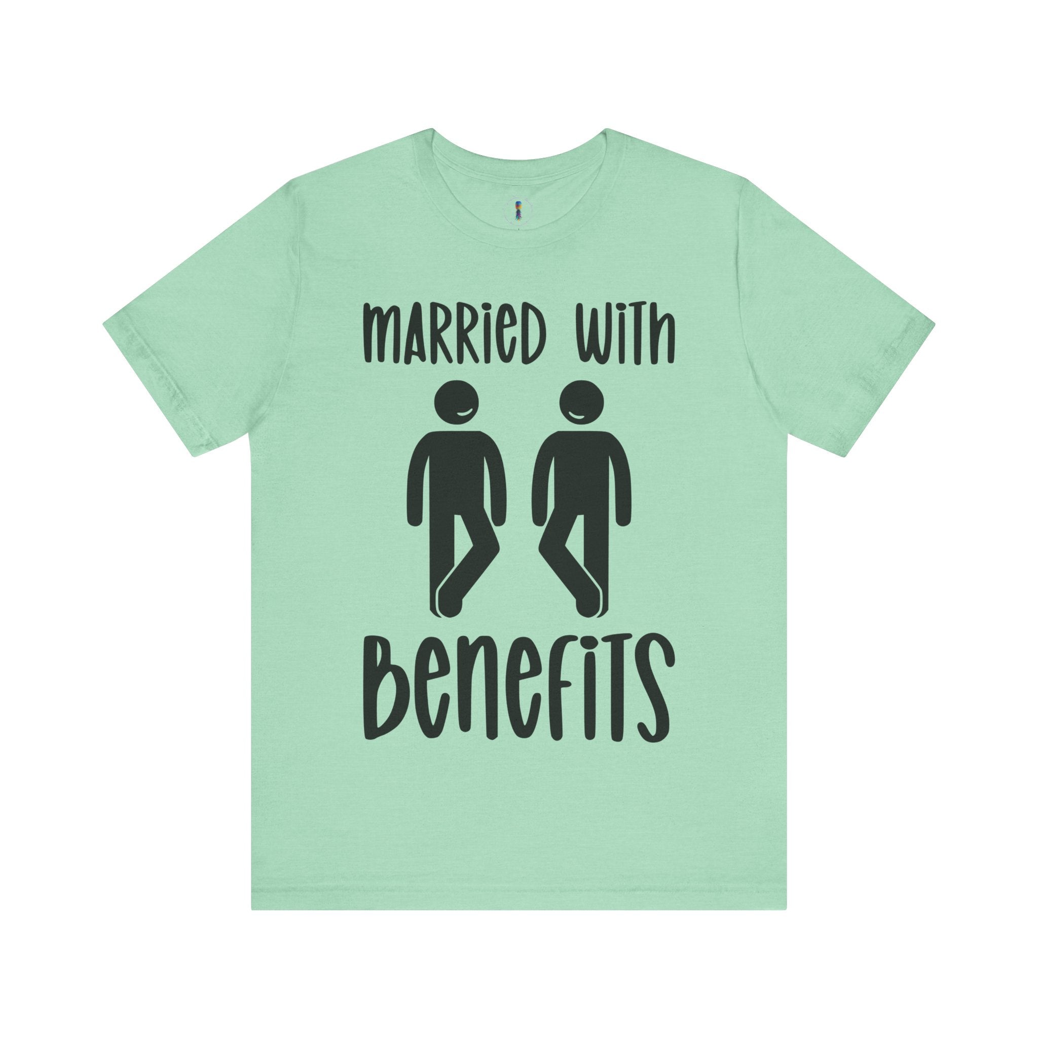 Funny 'Married with Benefits' Unisex Jersey Tee - Perfect for Couples & Anniversaries