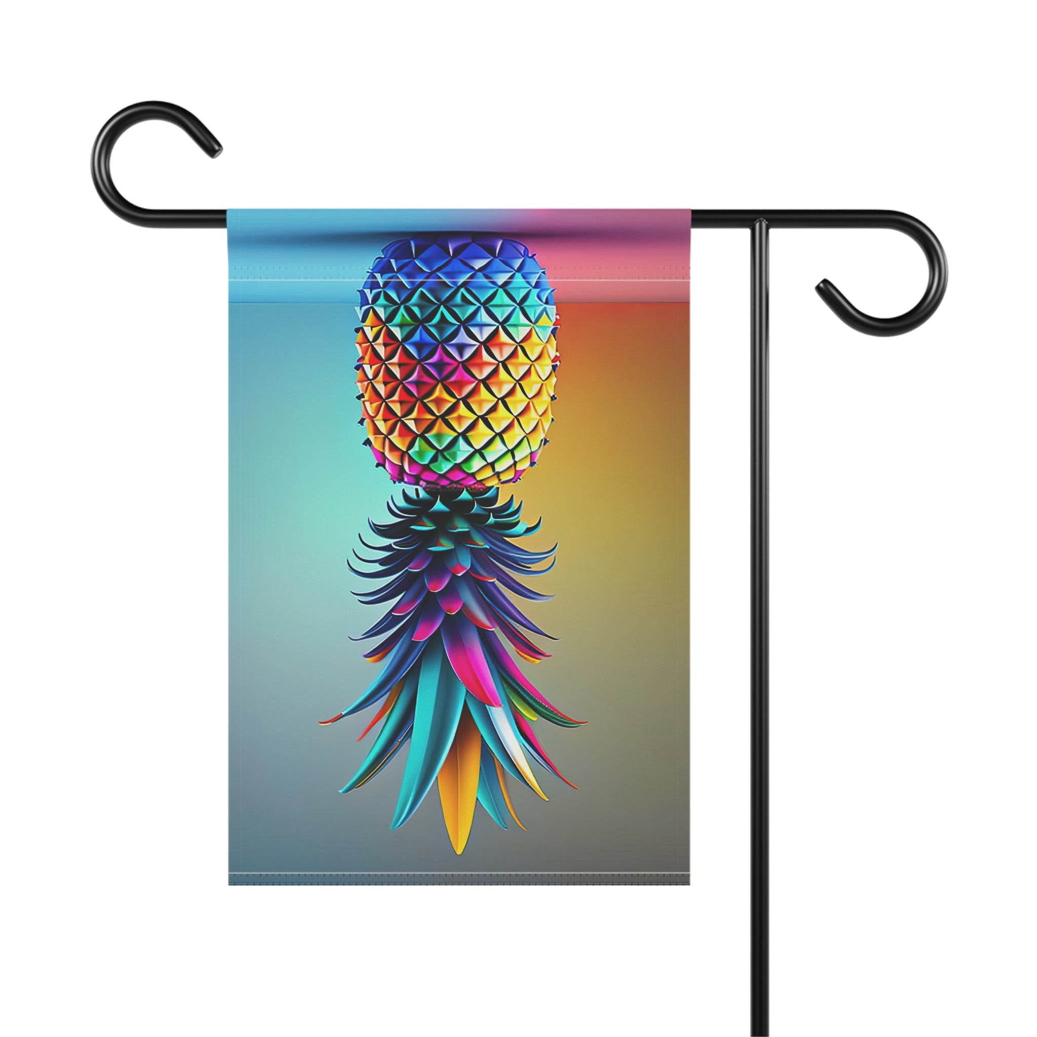 Colorful Pineapple Garden Banner - Vibrant Outdoor Decor