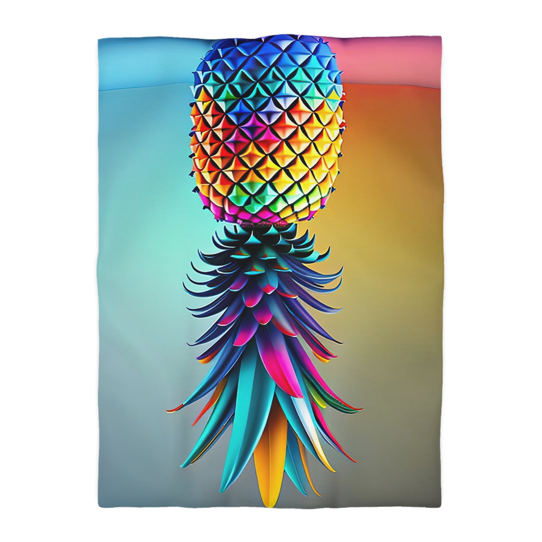 Vibrant Pineapple Microfiber Duvet Cover – Tropical Home Decor