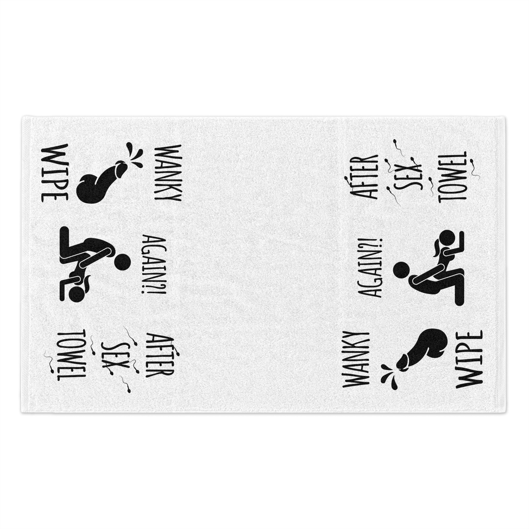 Funny Rally Towel for Couples - After Sex Wipe Towel (White)