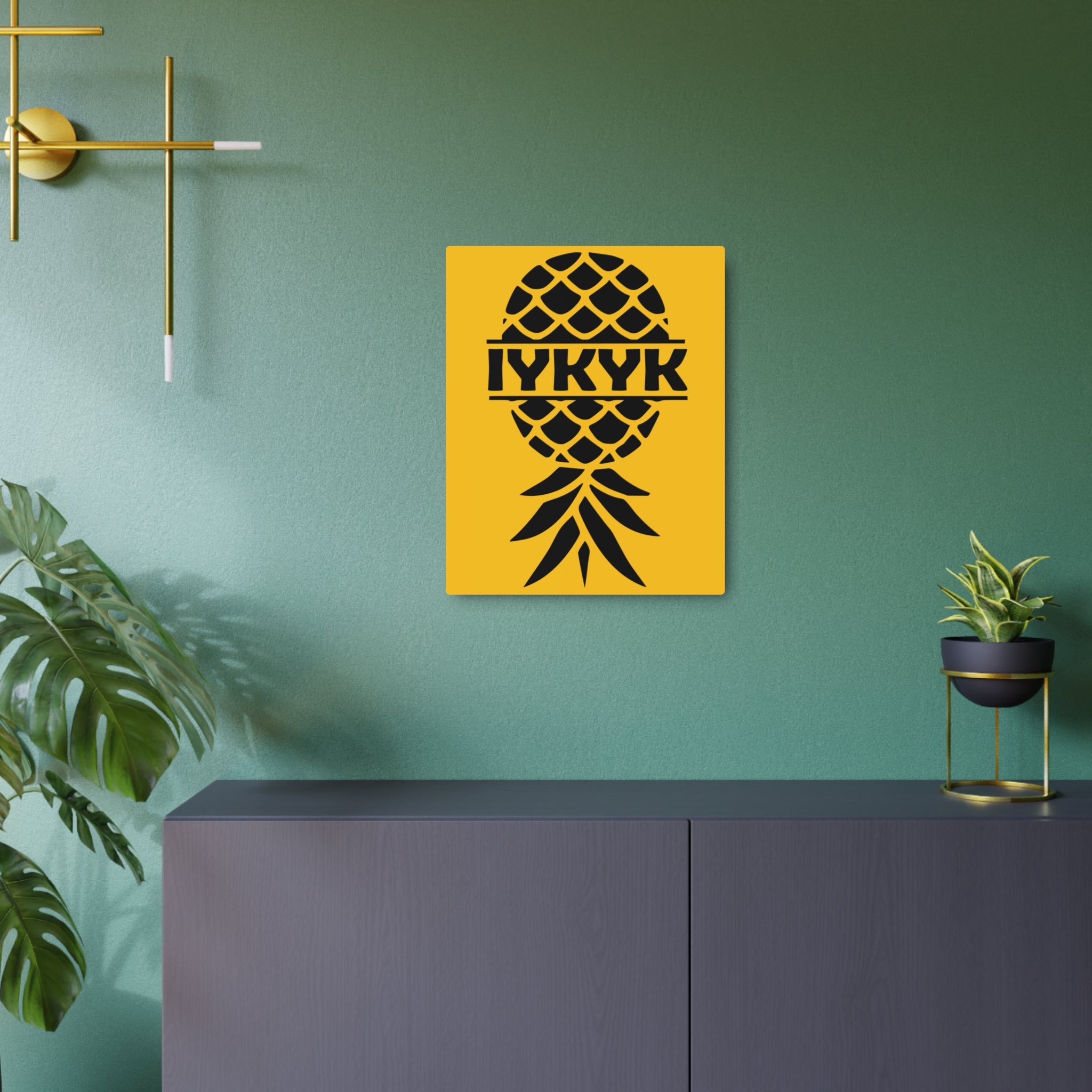 Funny IYKYK Pineapple Metal Art Sign for Home Decor