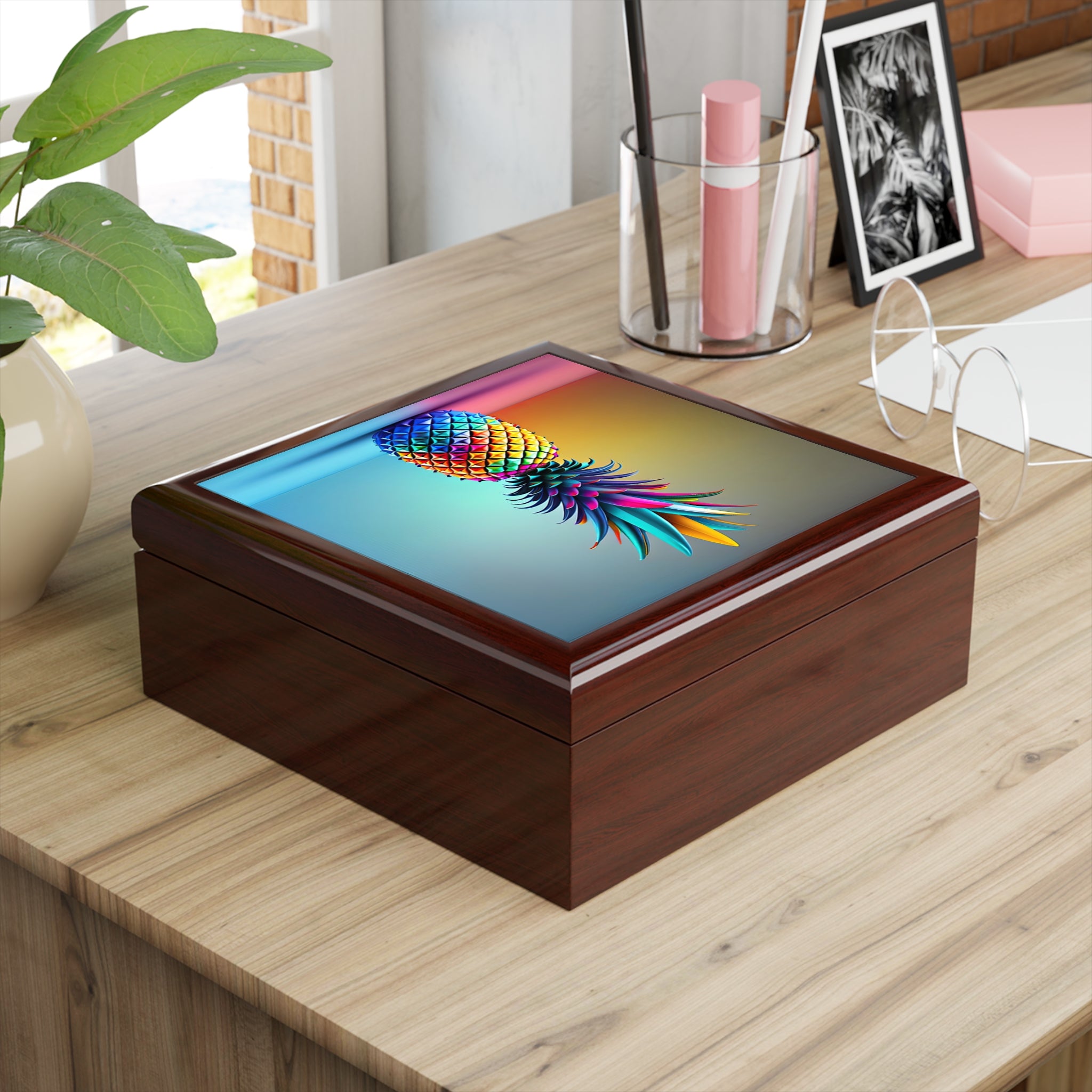 Colorful Pineapple Jewelry Box