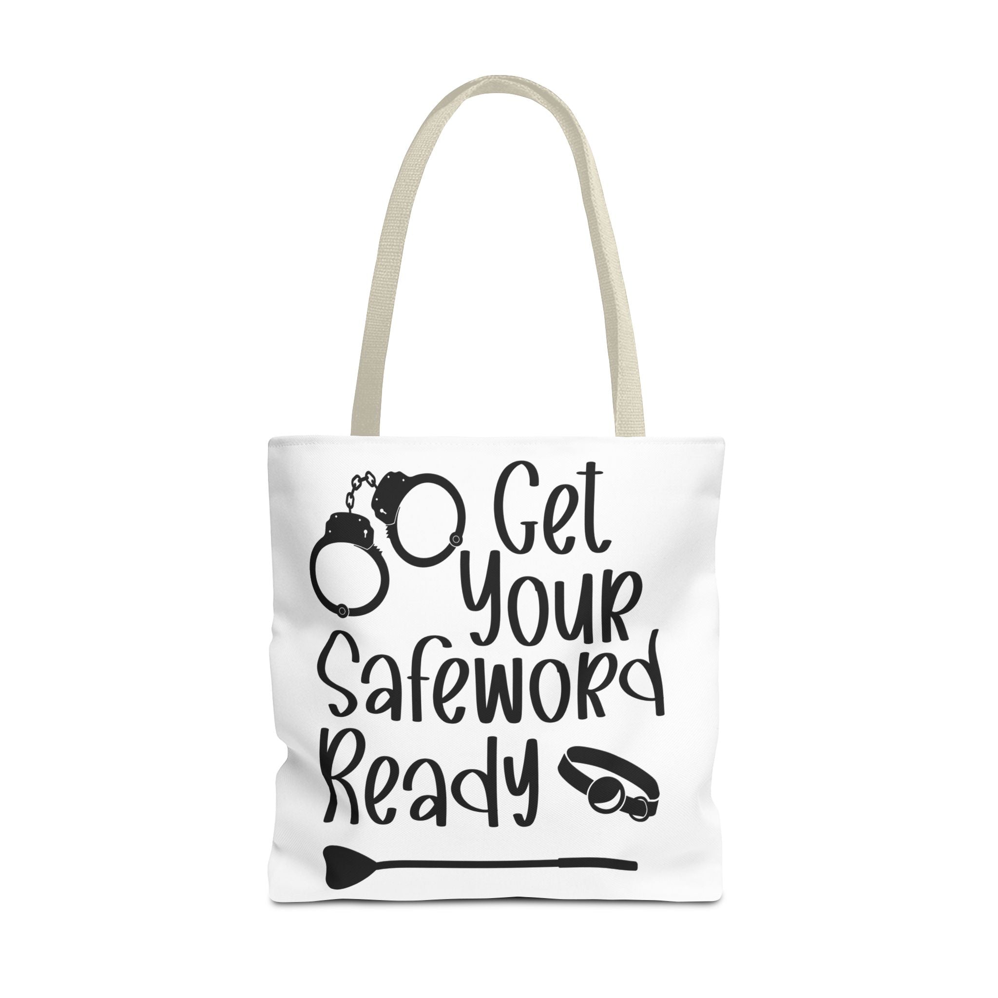 Get Your Safeword Ready Tote Bag - Fun & Playful Carryall for Kinky Adventures, Ideal for Couples & BDSM Enthusiasts