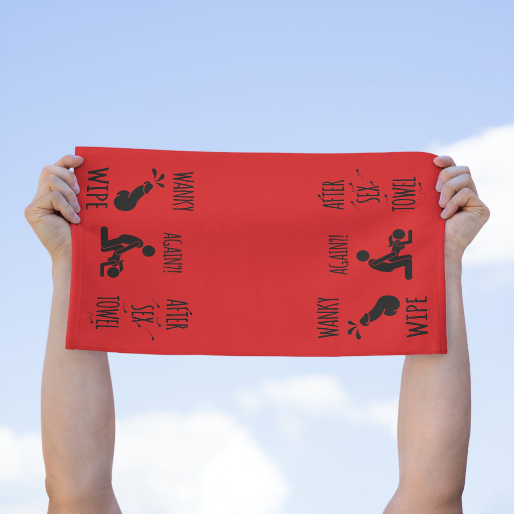 Funny Rally Towel for Couples - After Sex Wipe Towel (Red)
