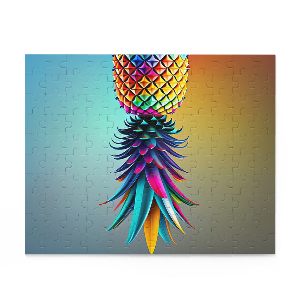 Vibrant Pineapple Puzzle - 120, 252, 500-Piece Colorful Tropical Jigsaw