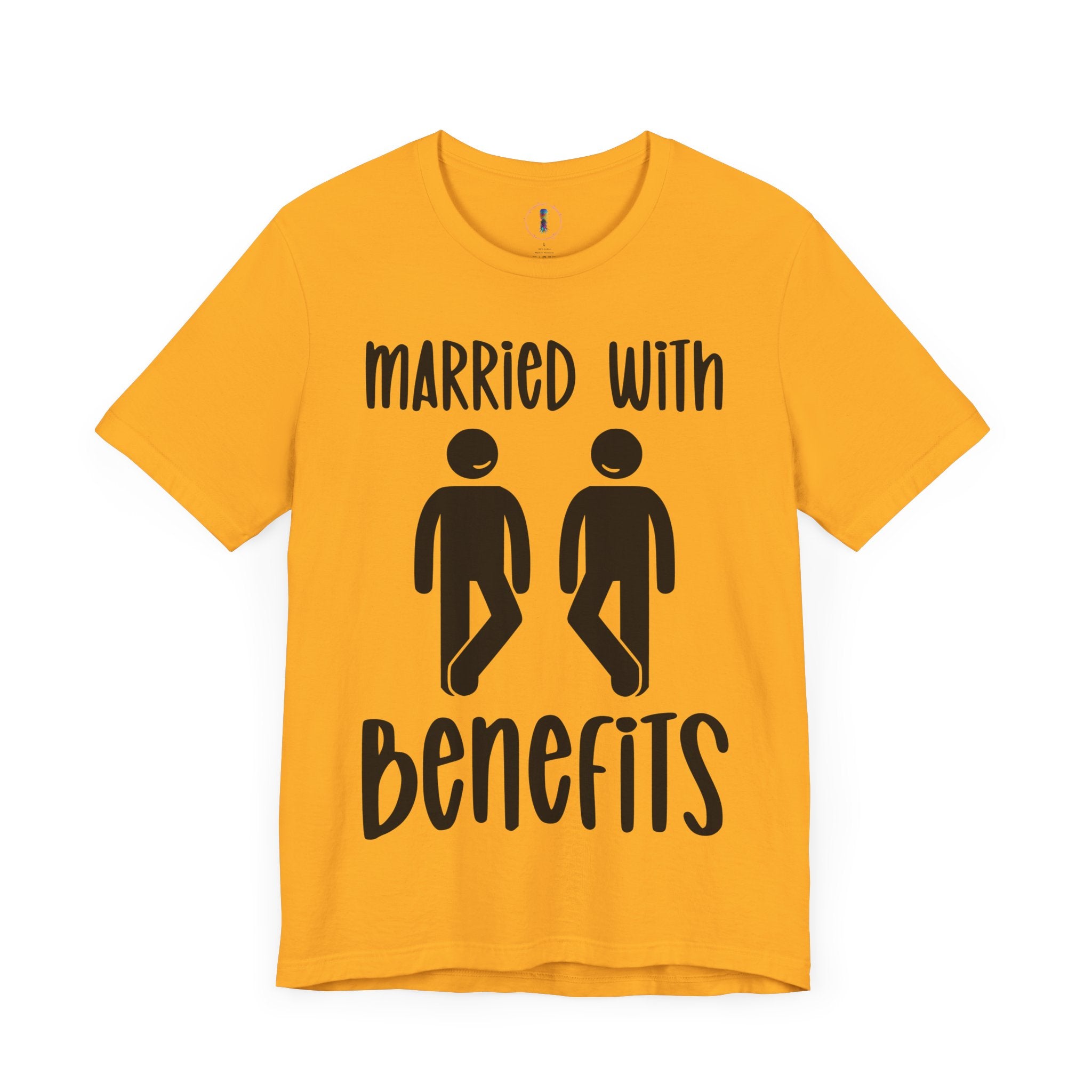 Funny 'Married with Benefits' Unisex Jersey Tee - Perfect for Couples & Anniversaries