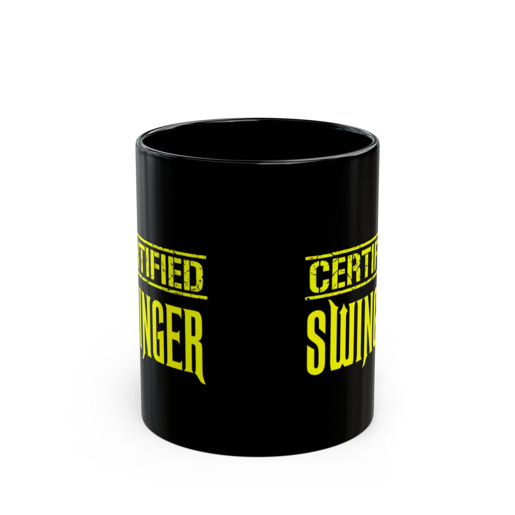 Certified Swinger Black Mug - Fun Gift for Swinger Lifestyle Enthusiasts