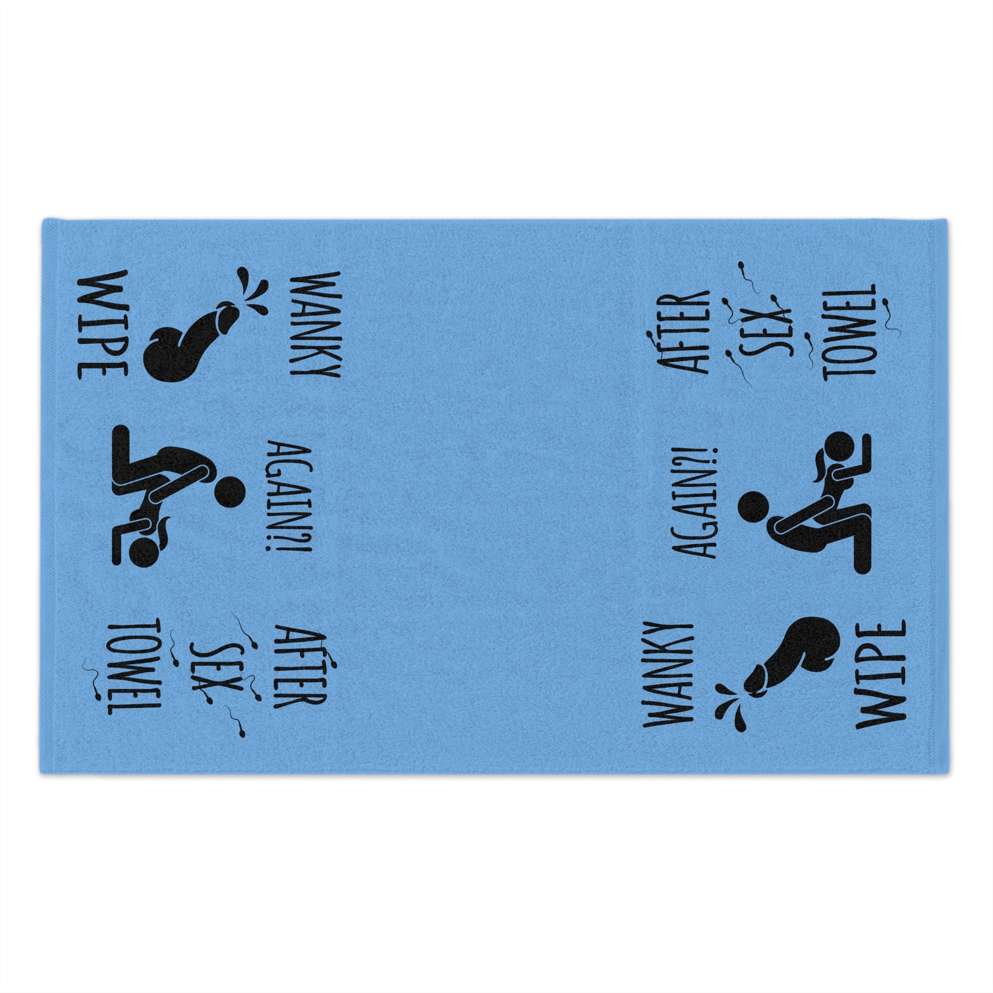 Funny Rally Towel for Couples - After Sex Wipe Towel (Blue)