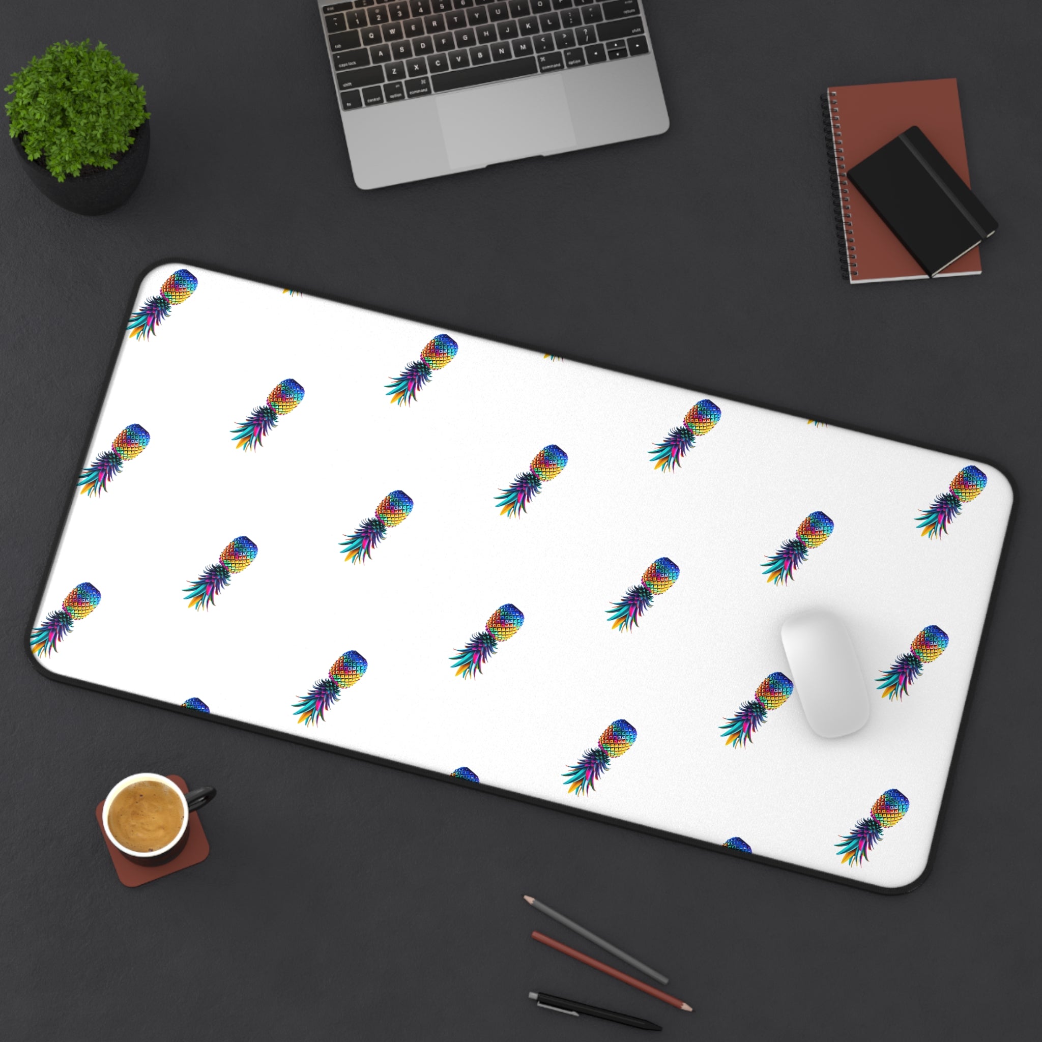 Desk Mat - Upside Down Pineapple Design