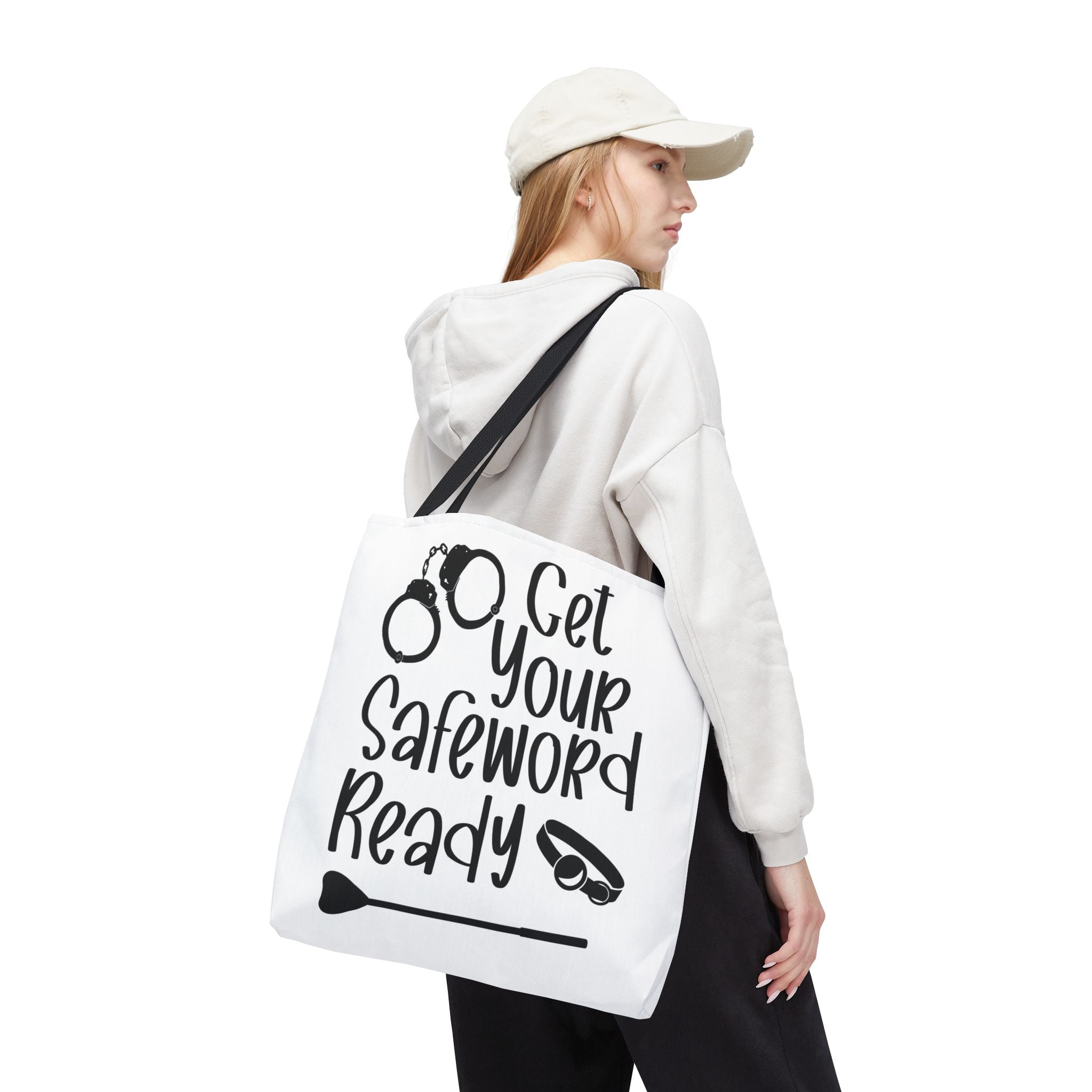 Get Your Safeword Ready Tote Bag - Fun & Playful Carryall for Kinky Adventures, Ideal for Couples & BDSM Enthusiasts